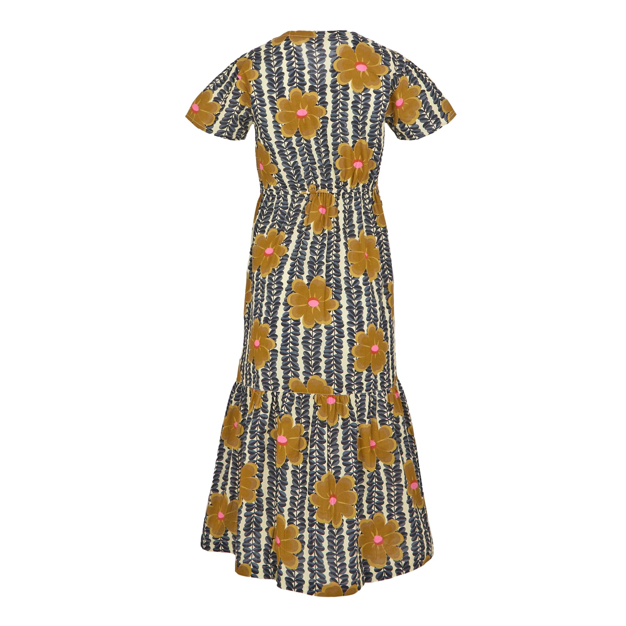 Orla Kiely Tiered Midi Dress | Lotus Yellow