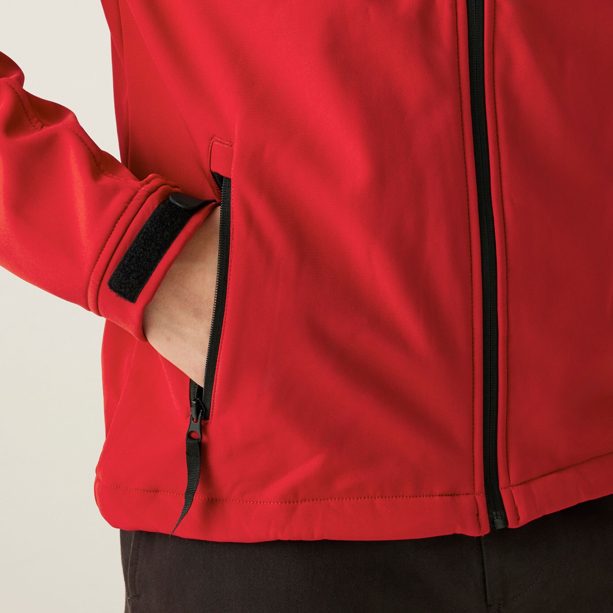 Men's Hydroforce 3 Layer Membrane Hooded Softshell Jacket | Classic Red Black