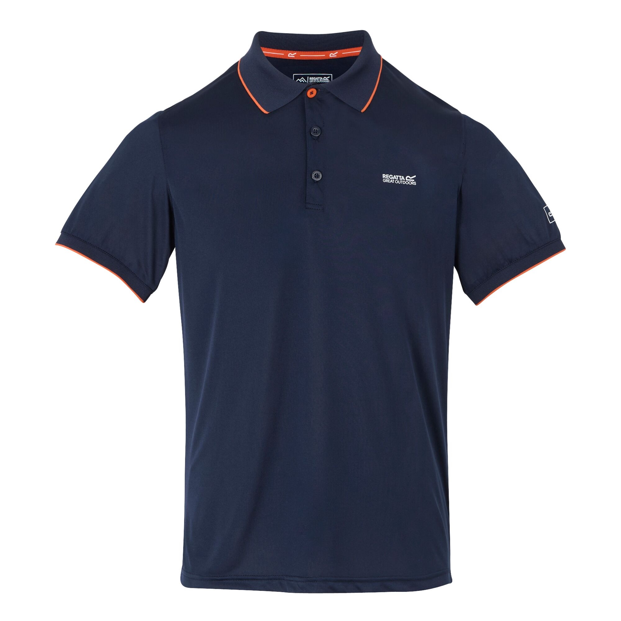 Men's Remex II Jersey Polo Shirt | Navy Tangerine Tango Solid