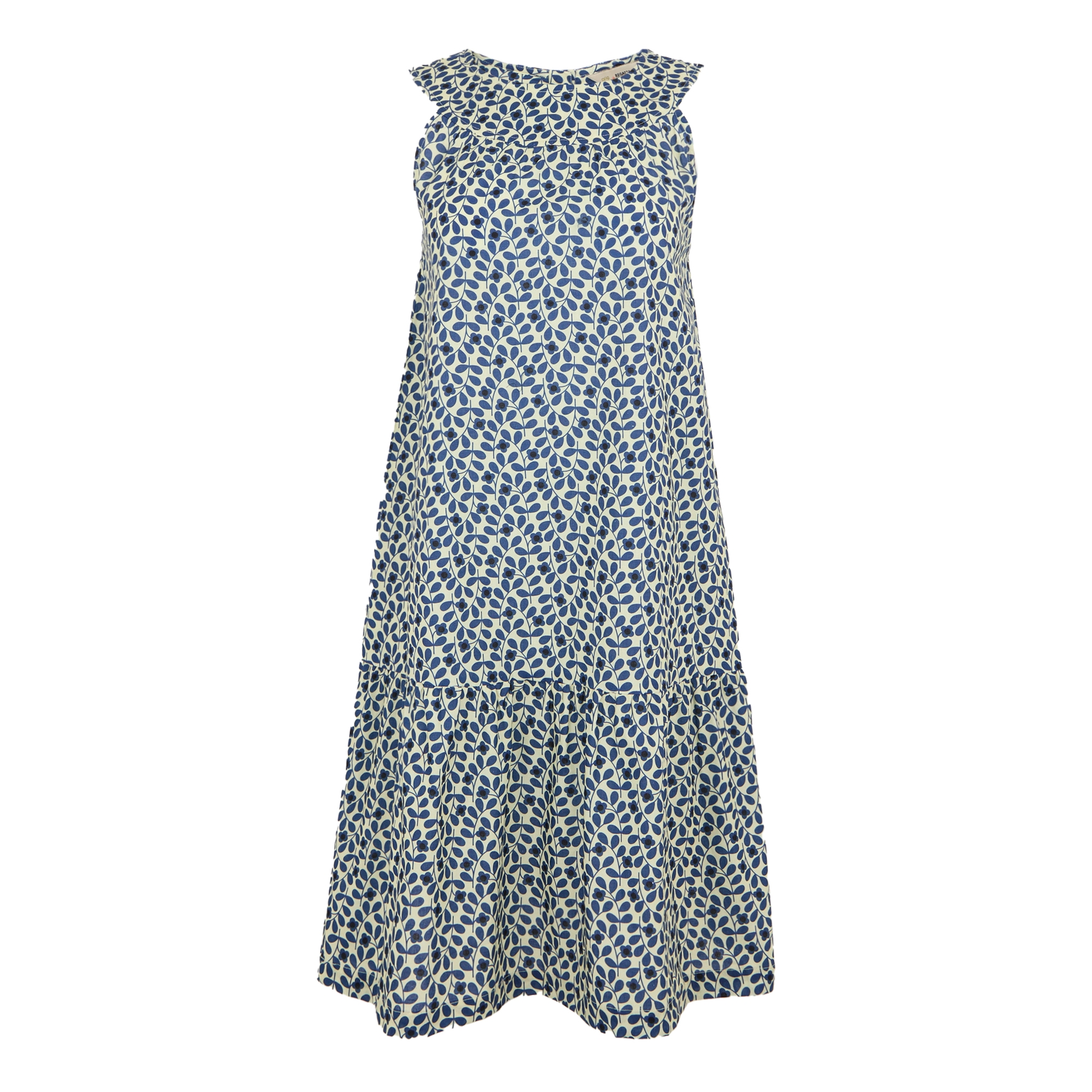 Orla Kiely Summer Sleeveless Dress II | Jasmine Flower Blue