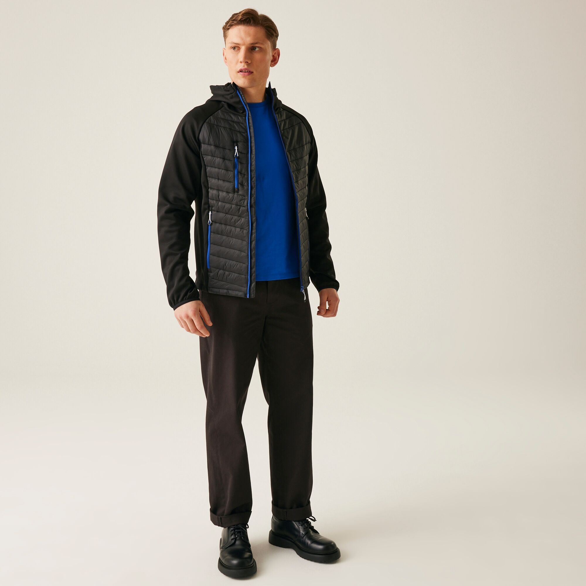 Men's Navigate Hybrid Jacket | Black New Royal