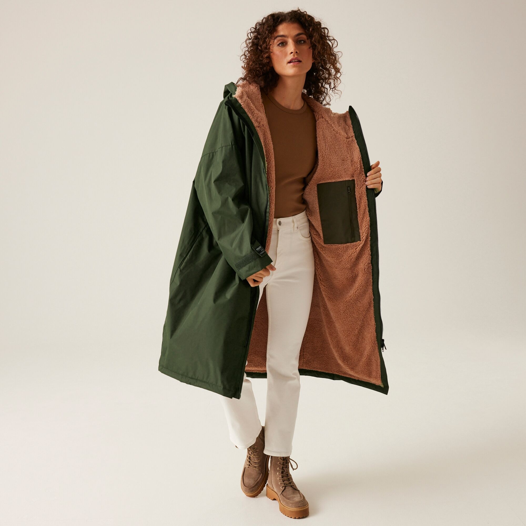 Adult's Waterproof Changing Robe | Dark Khaki