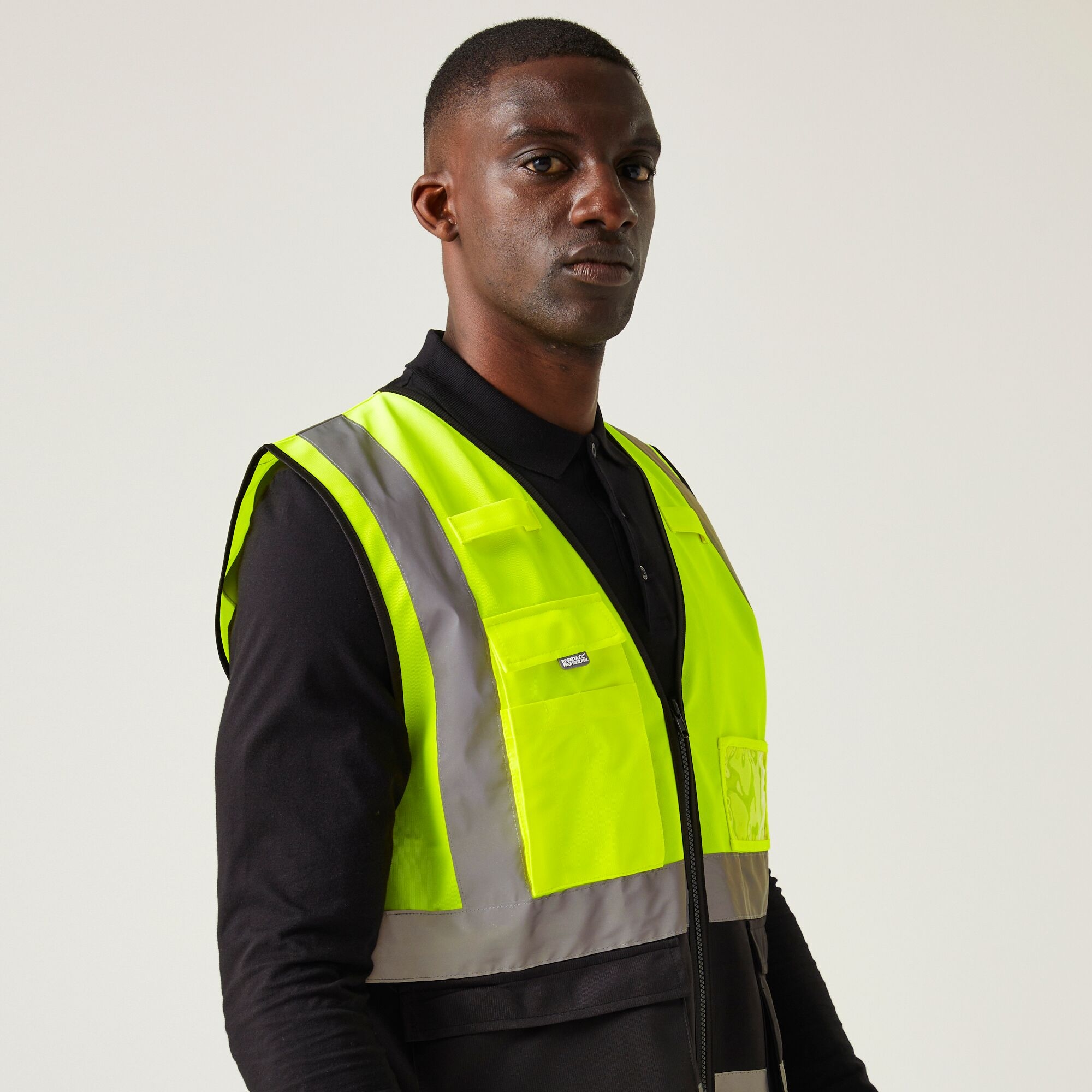 Men's Pro HI-VIS Executive Vest | Yellow Black