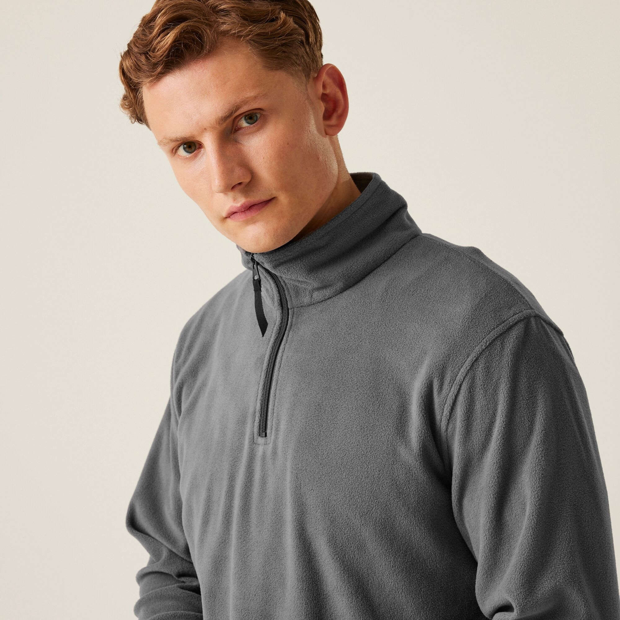 Men's Micro Lightweight Half Zip Fleece | Seal Grey