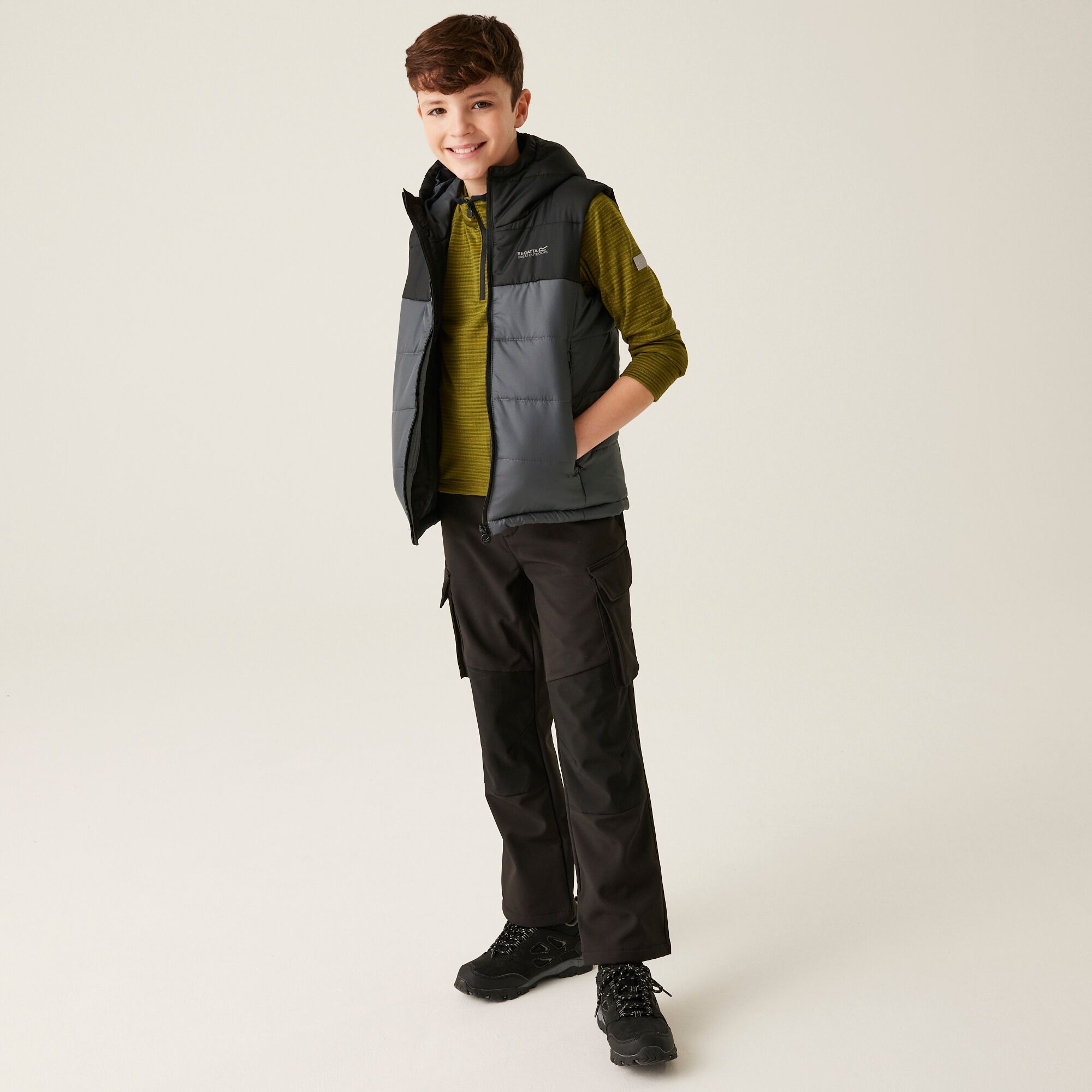 Kids' Lofthouse II Heavyweight Gilet | Black Seal Grey