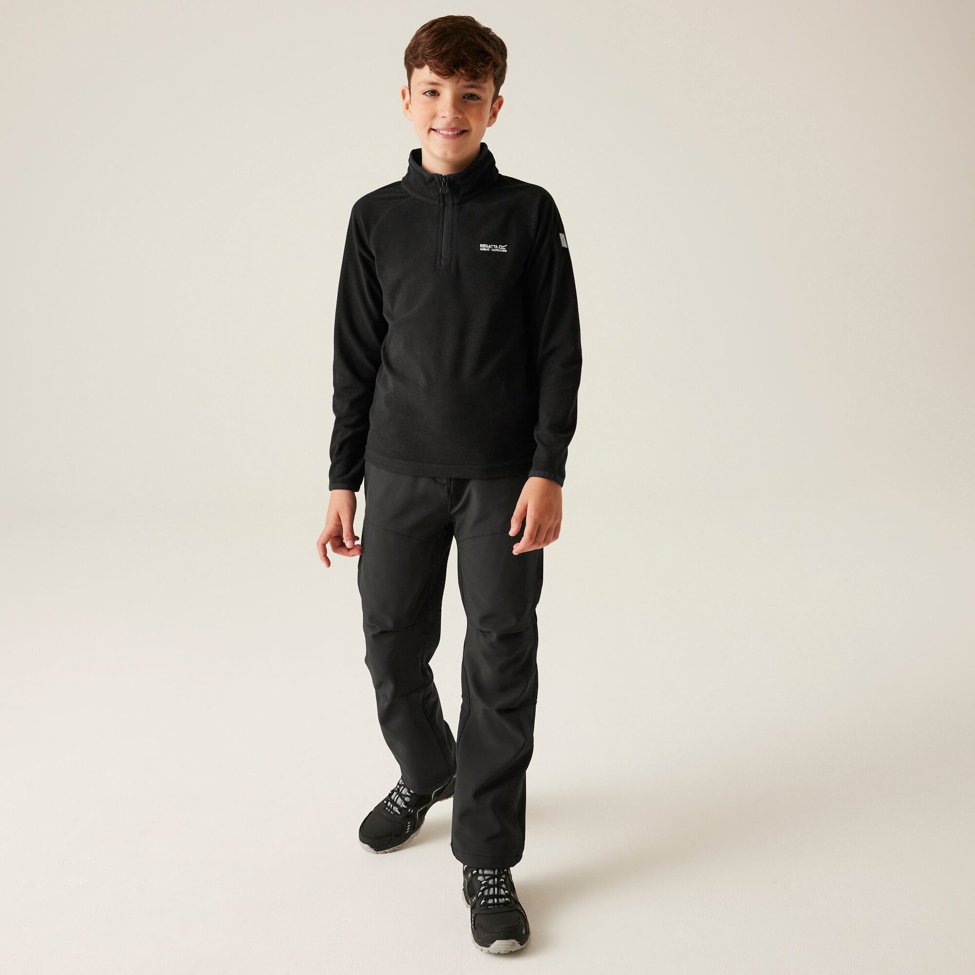 Kids' Loco Half Zip Fleece | Black