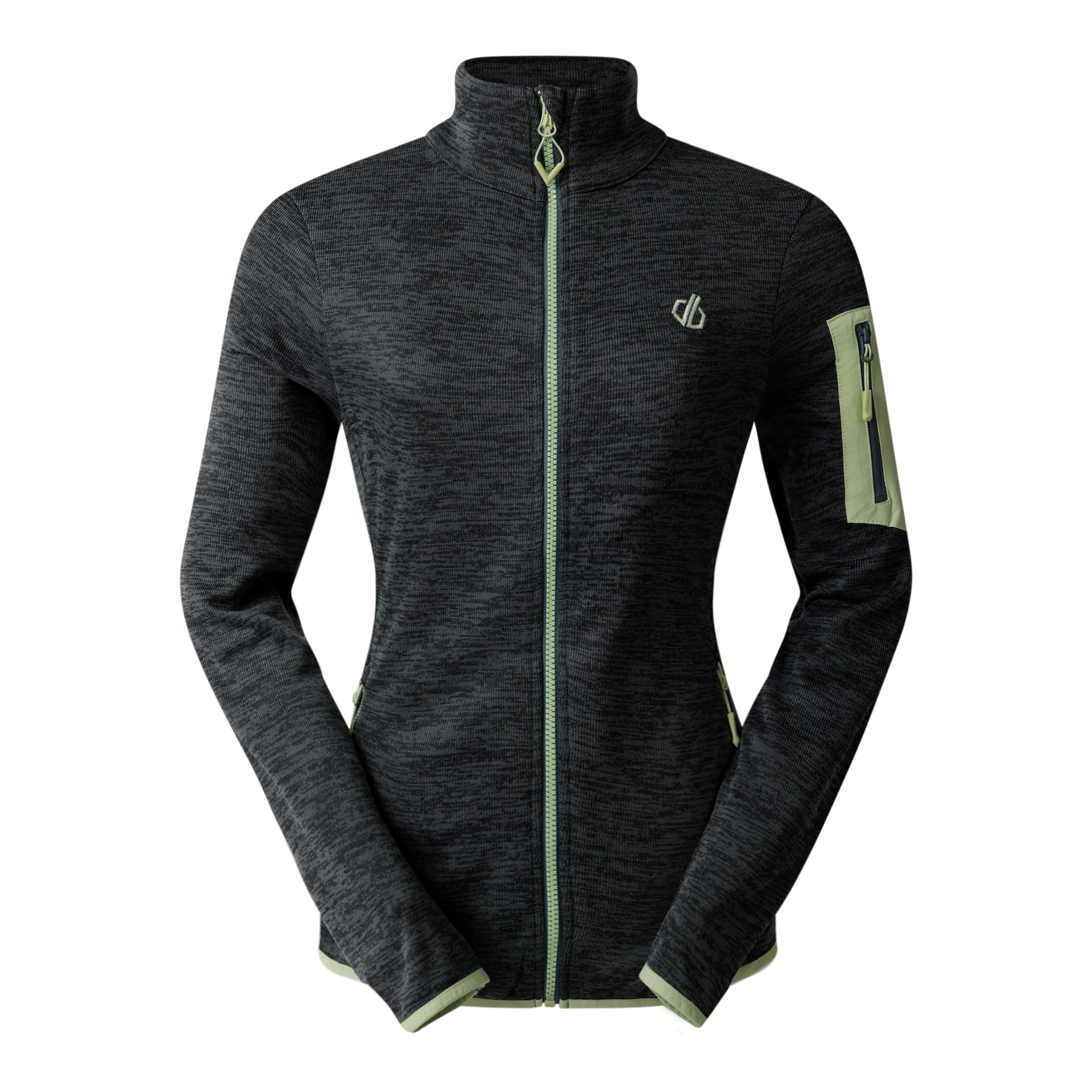 Women's Torrek Mountain Zip Through Fleece | Stormy Weather & Butterfly Green