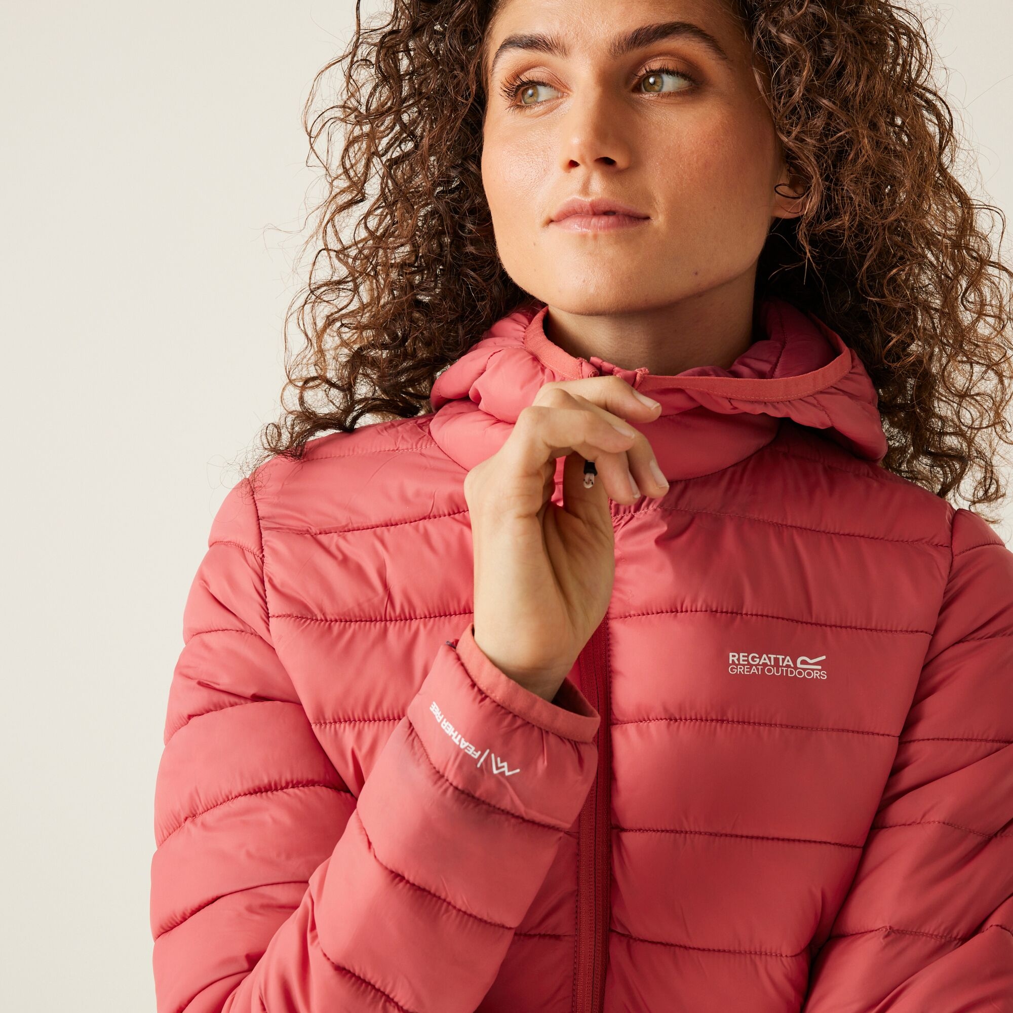 Women's Hooded Marizion Quilted Jacket | Mineral Red