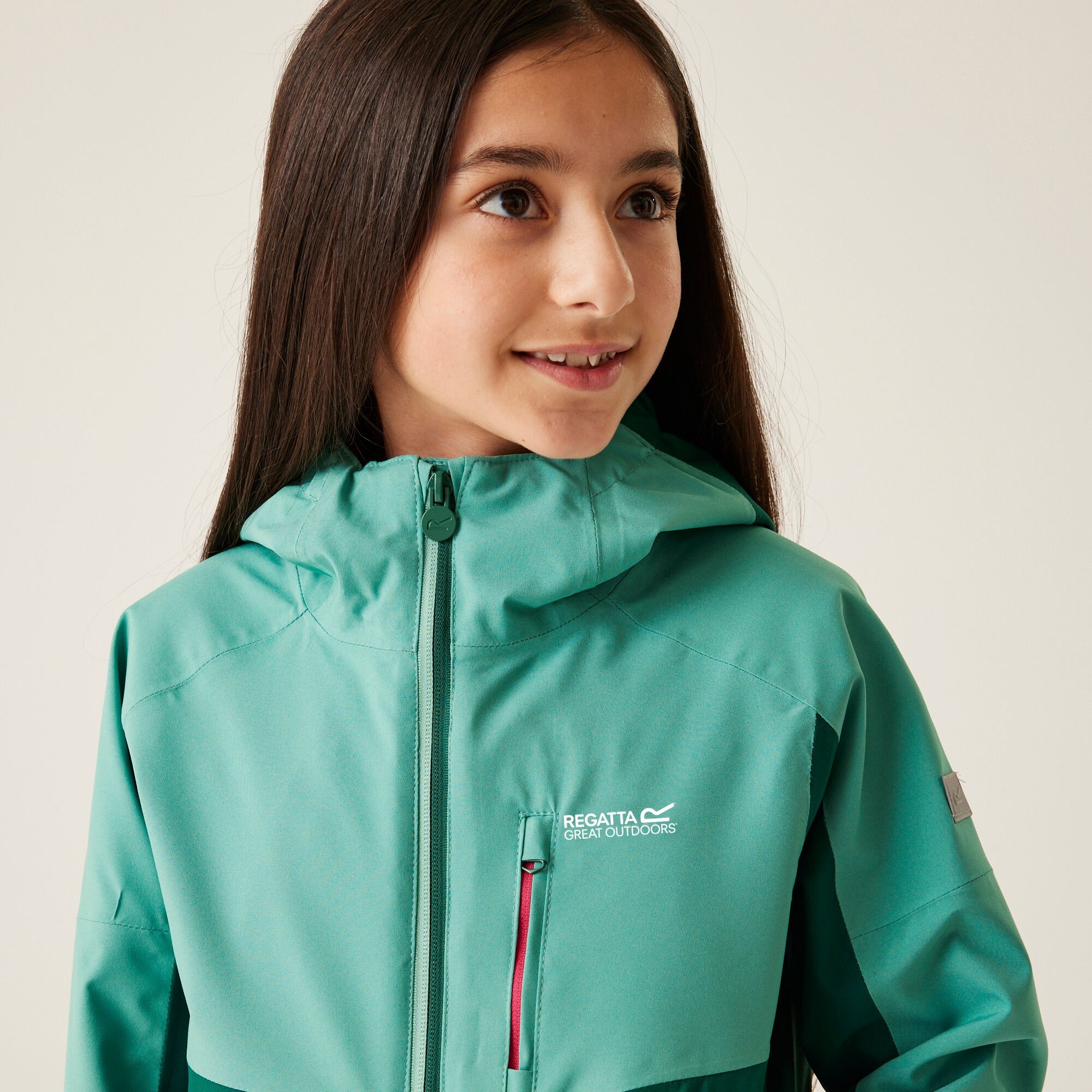 Girls Trekktain 3-in-1 Jacket | Rain Forest Dusty Green