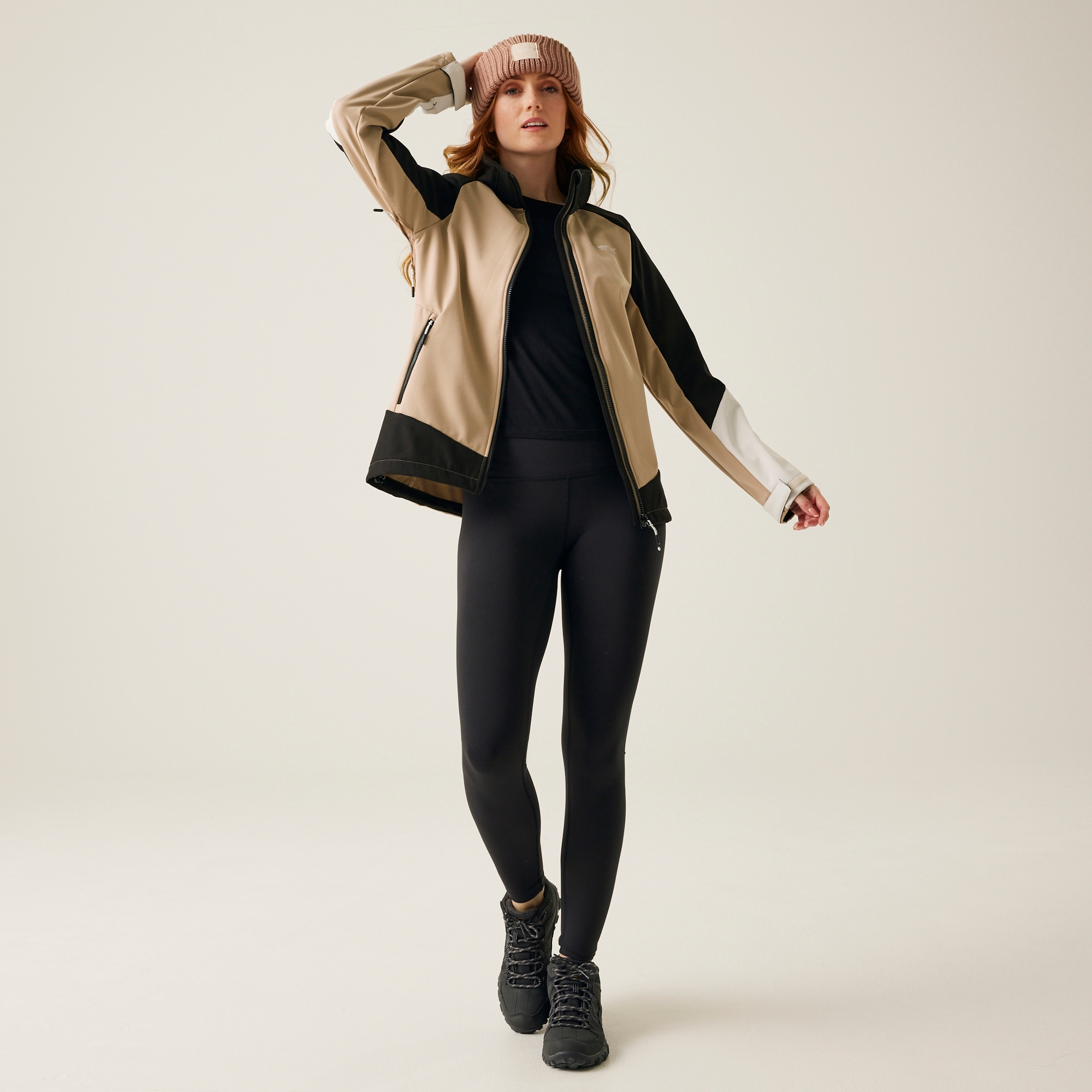 Women's Desoto X Softshell Jacket | Black Warm Taupe
