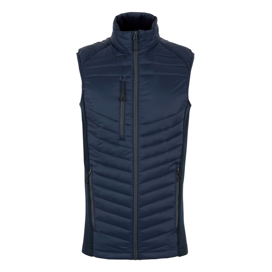 Men's Navigate Hybrid Bodywarmer | Navy Seal Grey