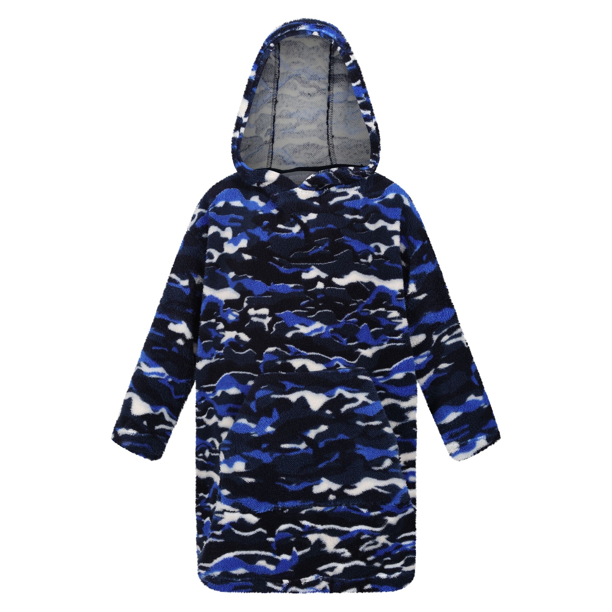 Kids' Cosy Poncho | Strong Blue Camo