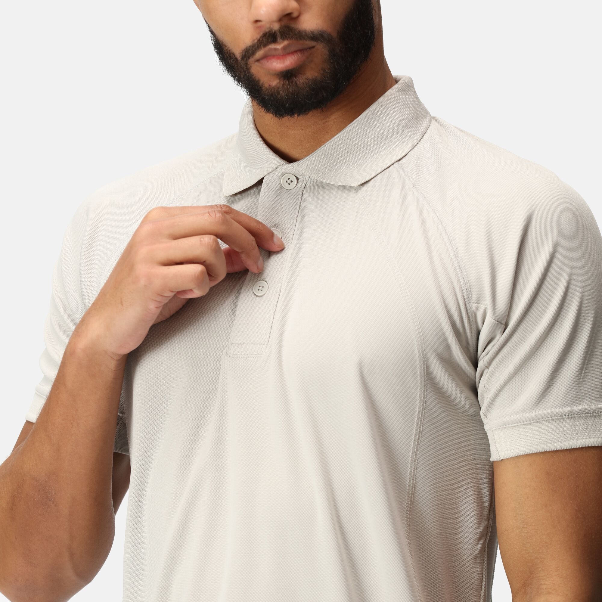 Men's Coolweave Wicking Polo Shirt | Silver Grey