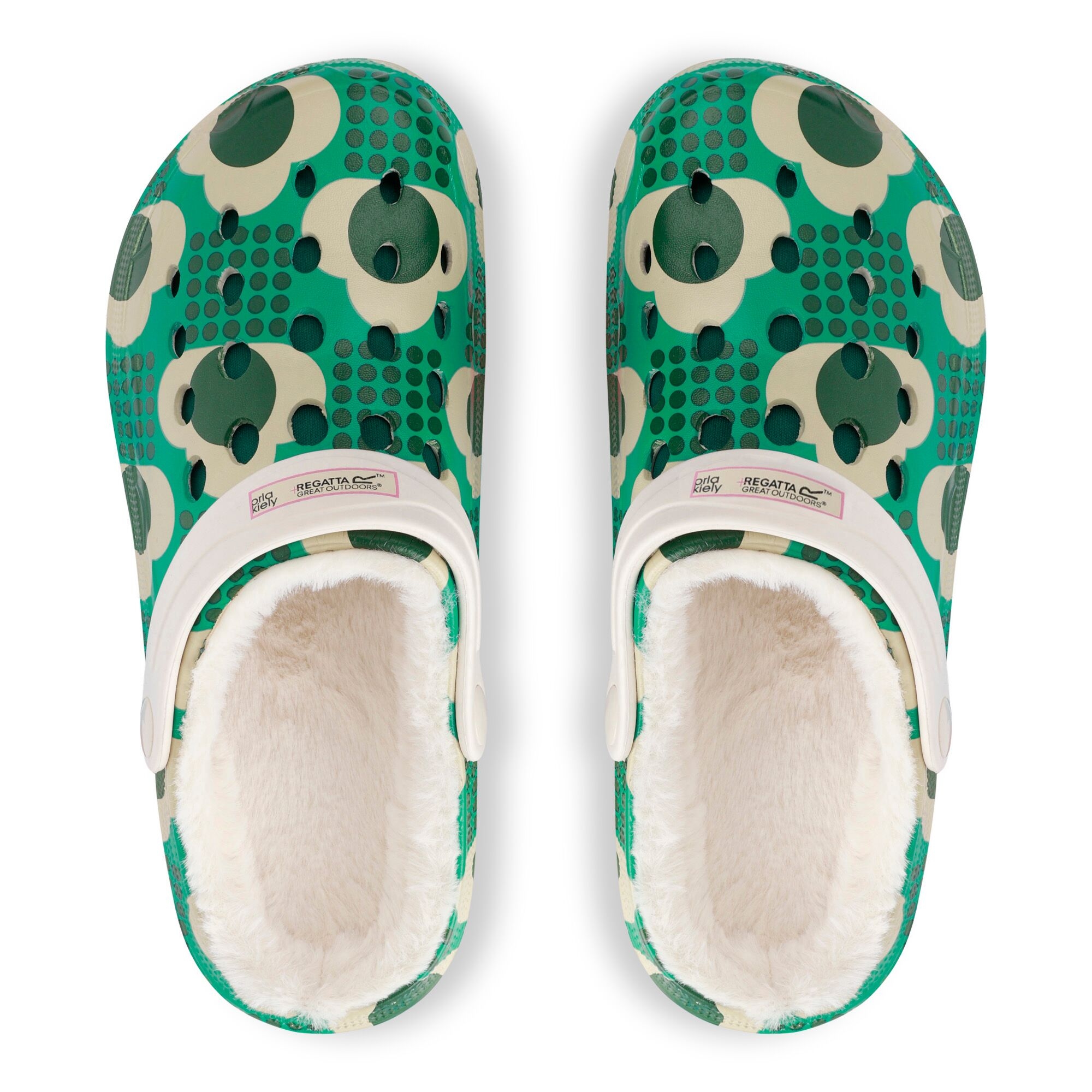 Orla Kiely Cosy Clogs | Rain Cloud Emerald