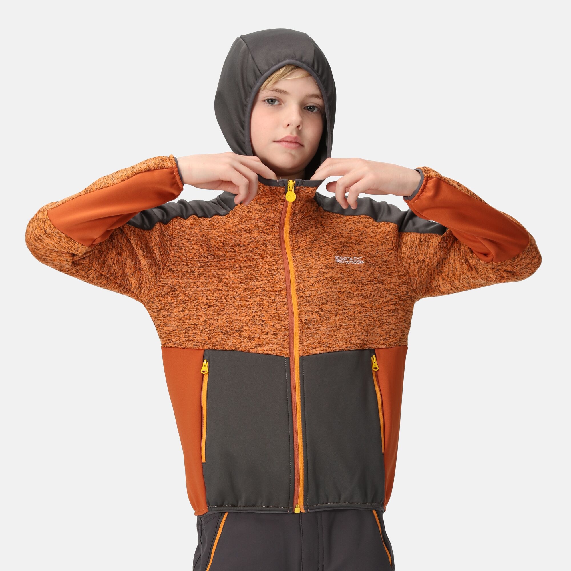 Kids' Dissolver VII Full Zip Fleece | Orange Pepper Californian Yellow