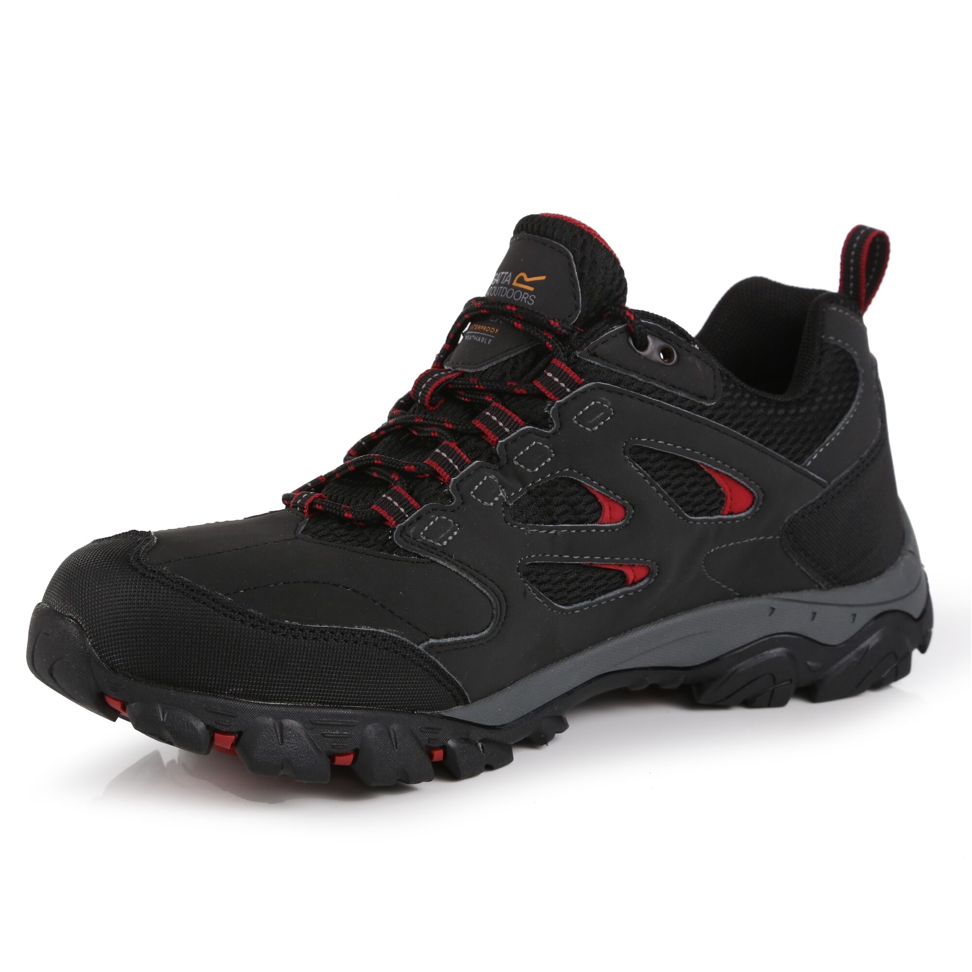 Men's Holcombe Waterproof Low Walking Shoes | Ash Rio Red
