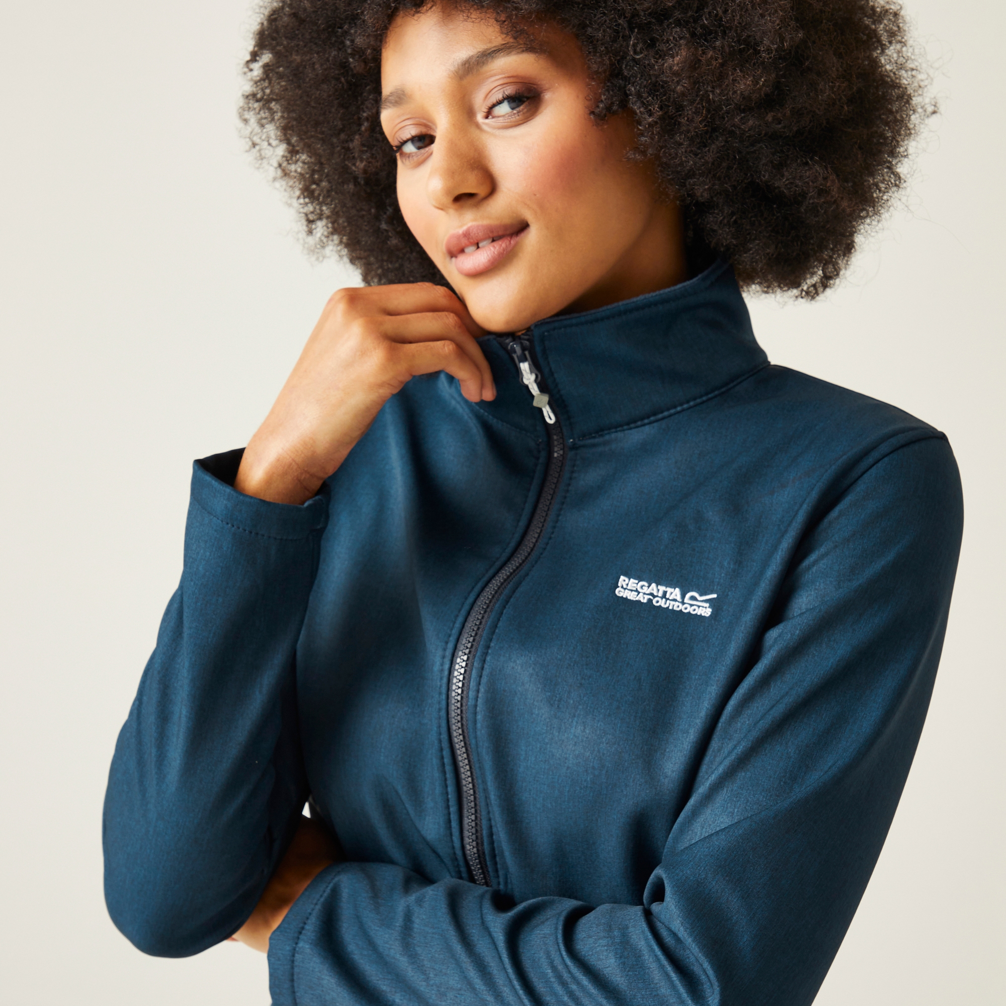Women's Connie V Softshell Walking Jacket | Navy Marl
