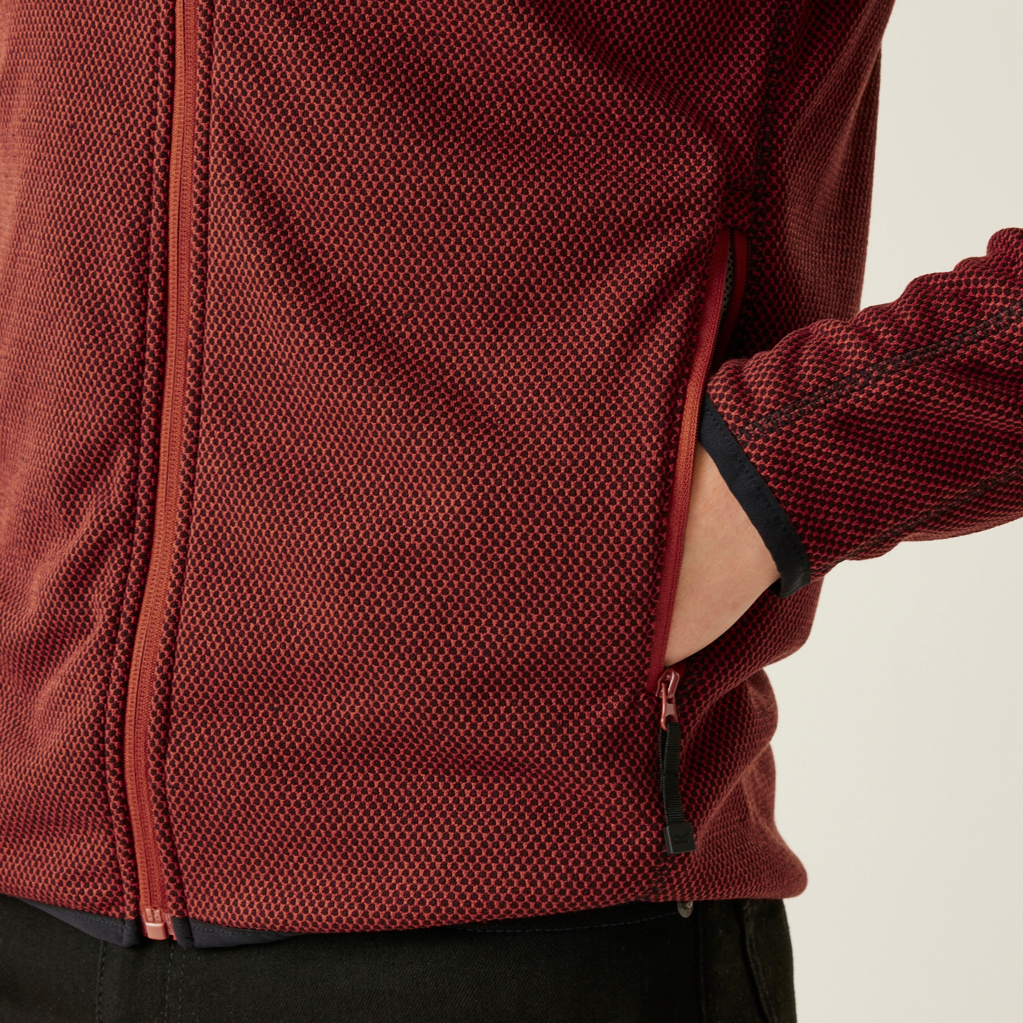 Men's Kitom Full Zip Fleece | Red Ochre Marl