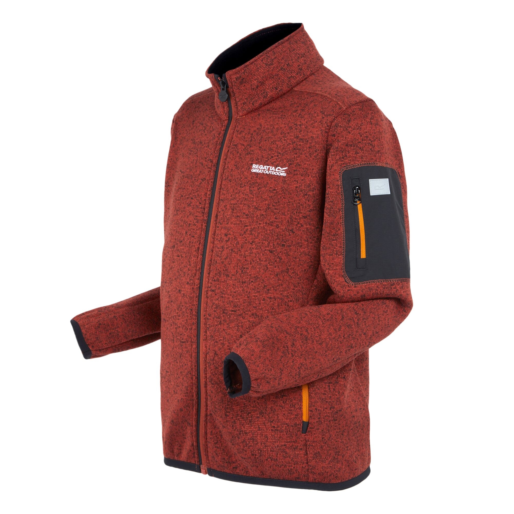 Kids' Newhill Full Zip Fleece | Red Ochre Black