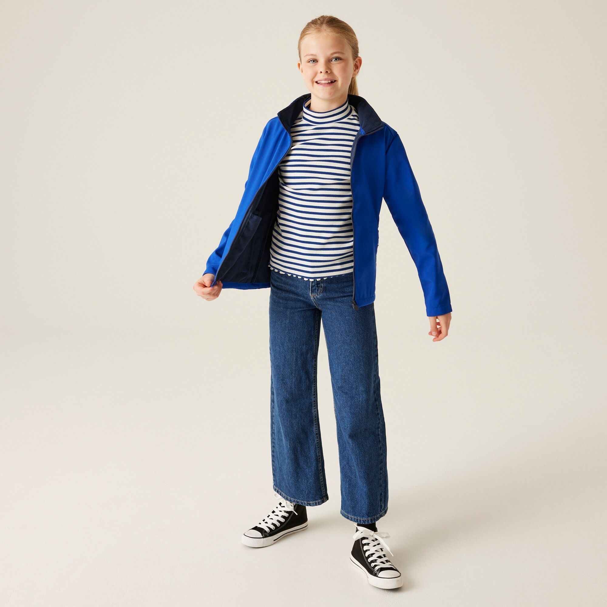 Kids' Ablaze 2-Layer Softshell | New Royal/Navy