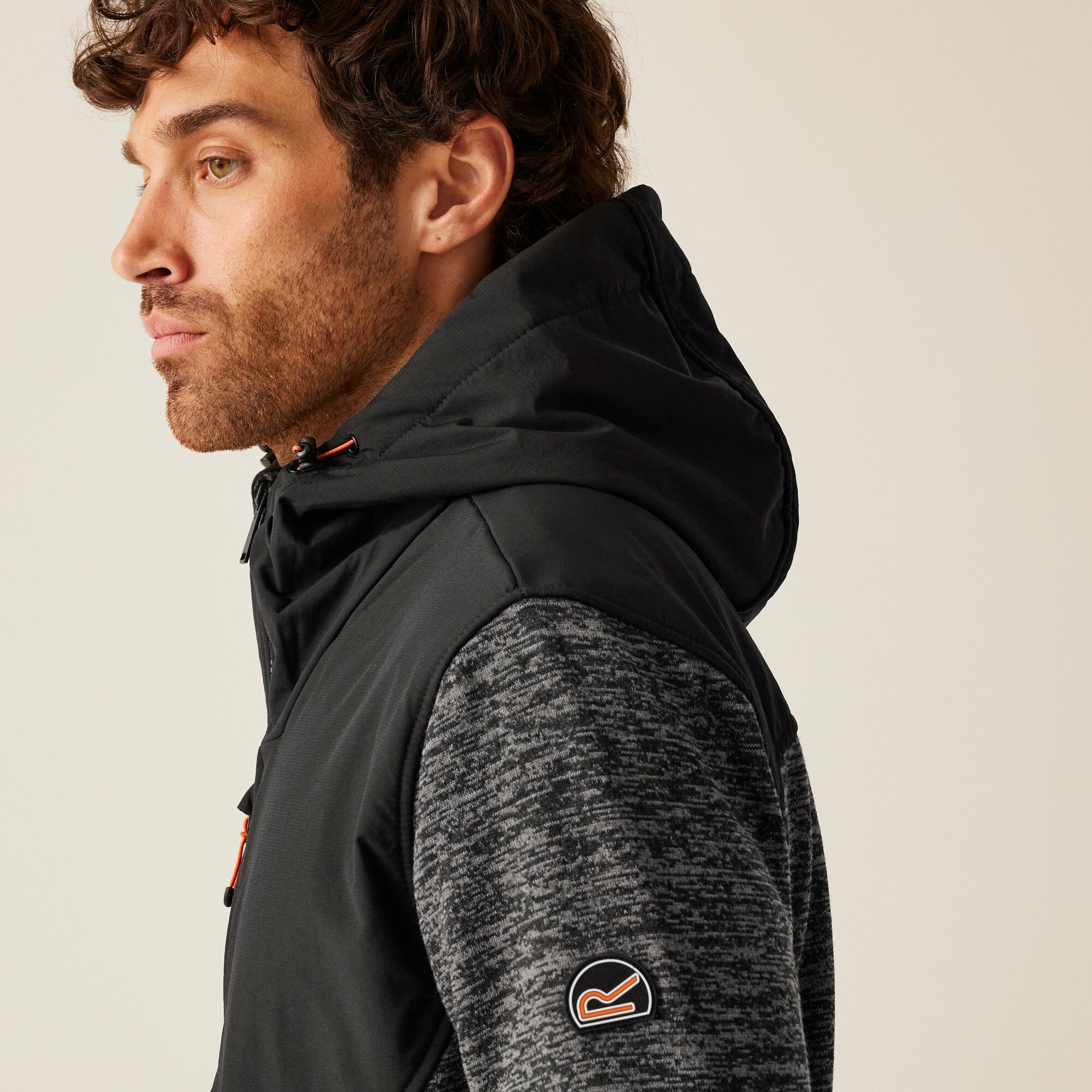 Men's Heist Hybrid Jacket | Ash Marl Black