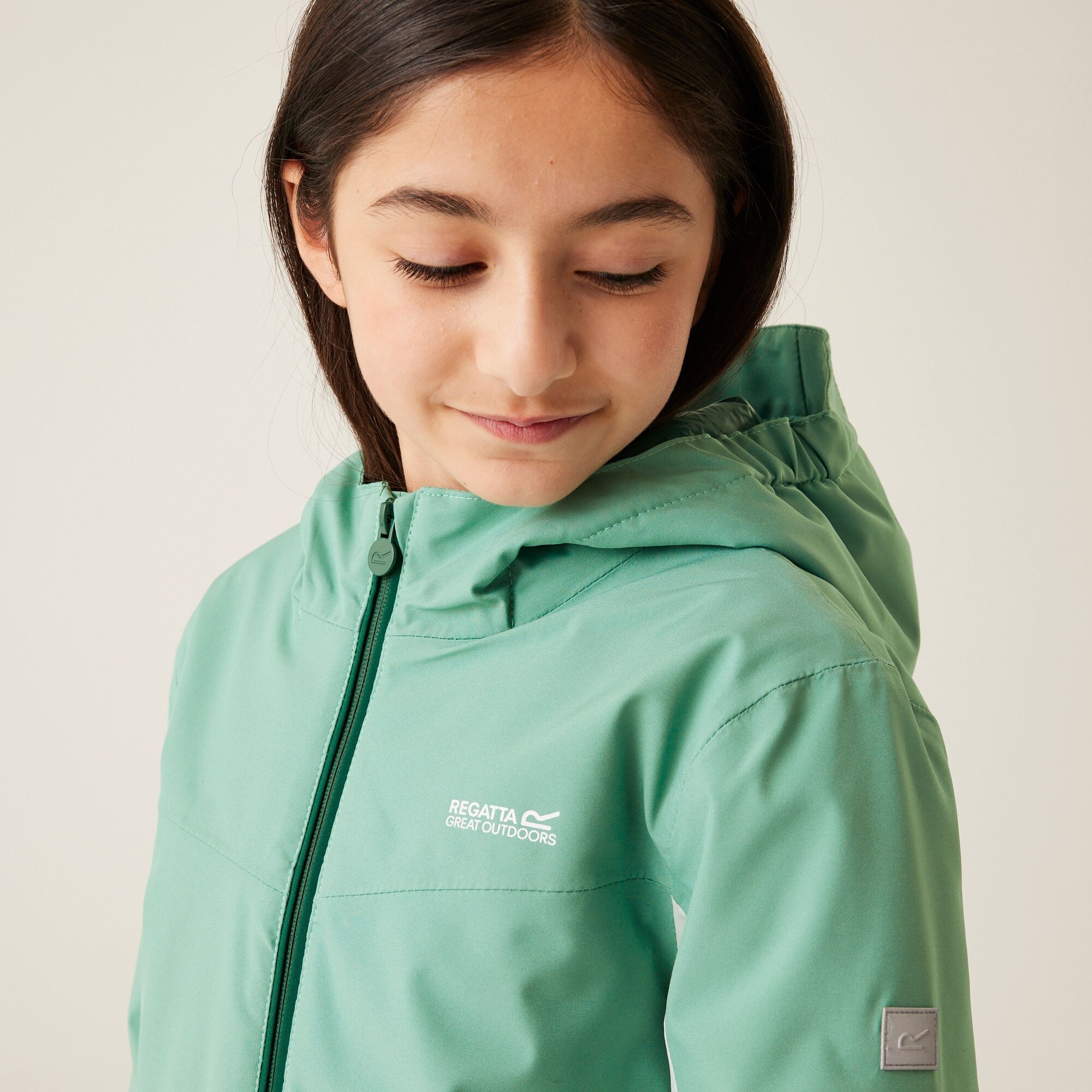 Kids' Highton V Padded Jacket | Dusty Green Rain Forest Green