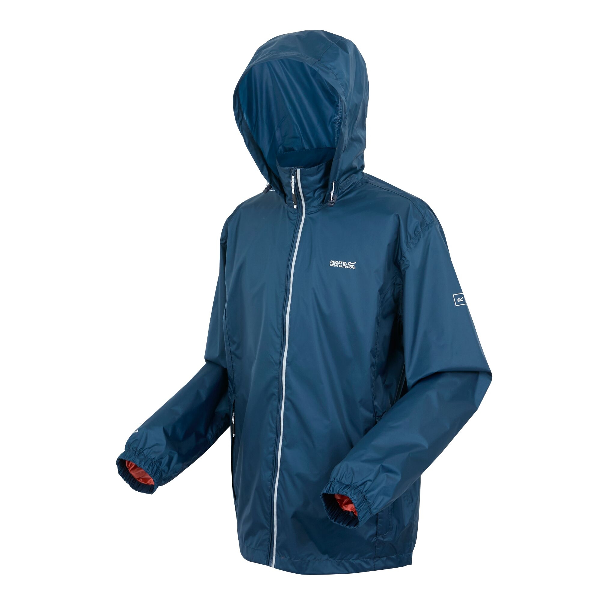 Men's Lyle IV Waterproof Packaway Jacket | Moonlight Denim Tangerine Tango
