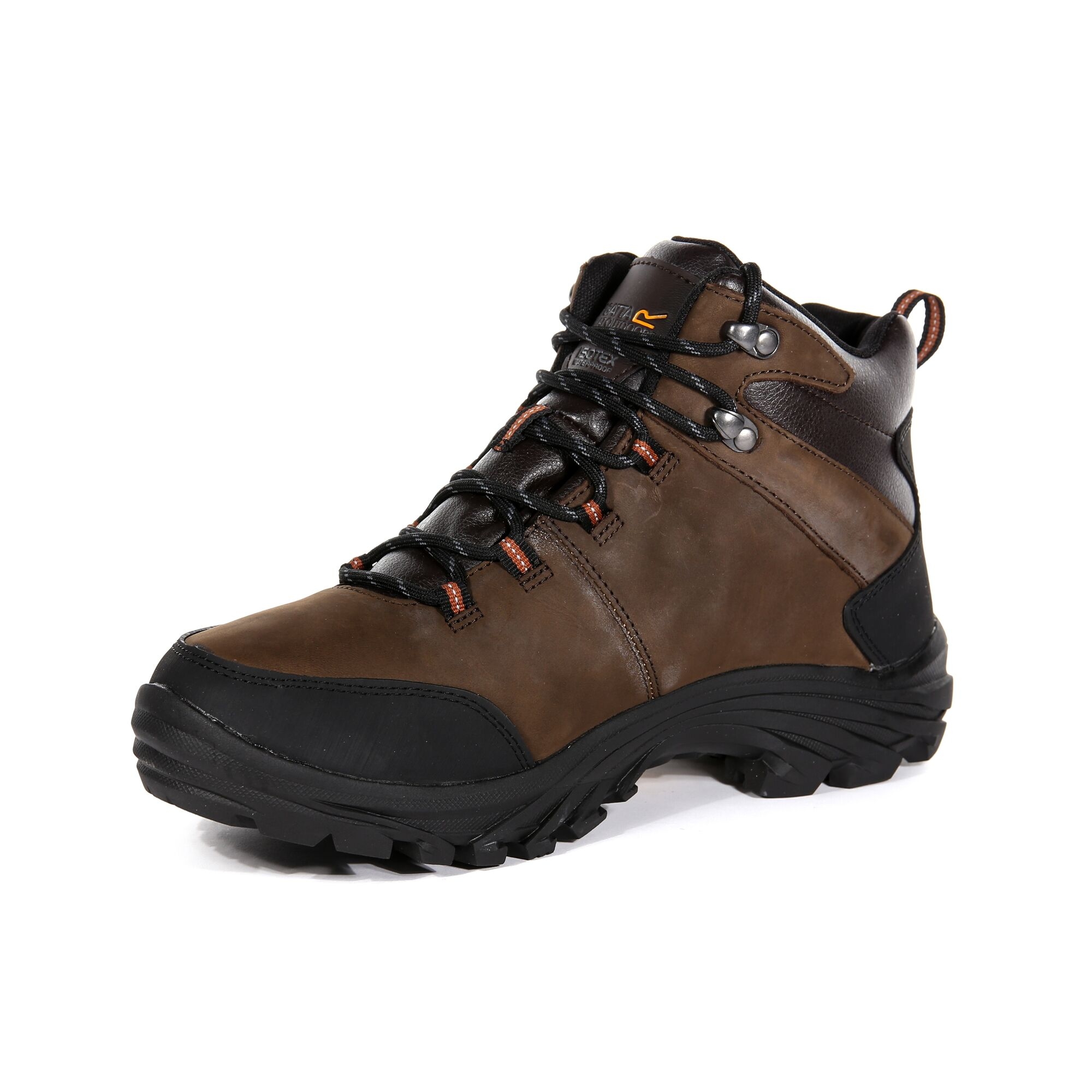 Men's Burrell Leather Waterproof Walking Boots | Peat