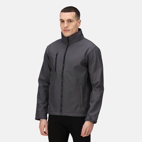 Men's Ablaze 3 Layer Softshell Jacket | Seal Grey Black