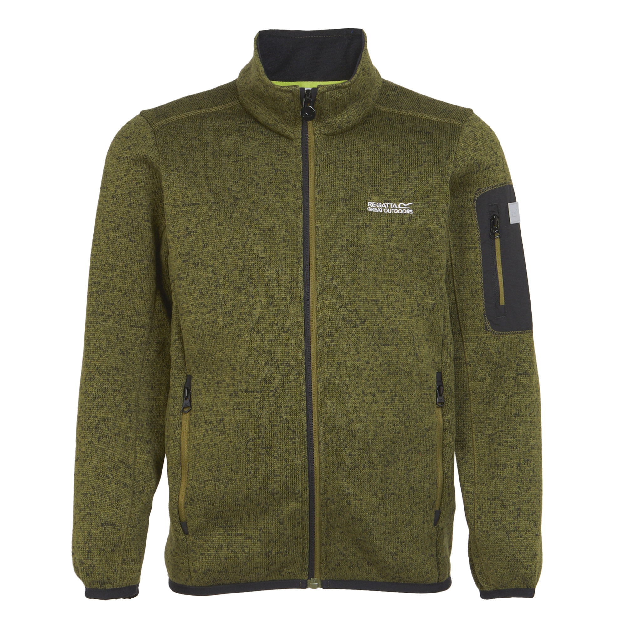 Kids' Newhill Full Zip Fleece | Nephrite Green Black