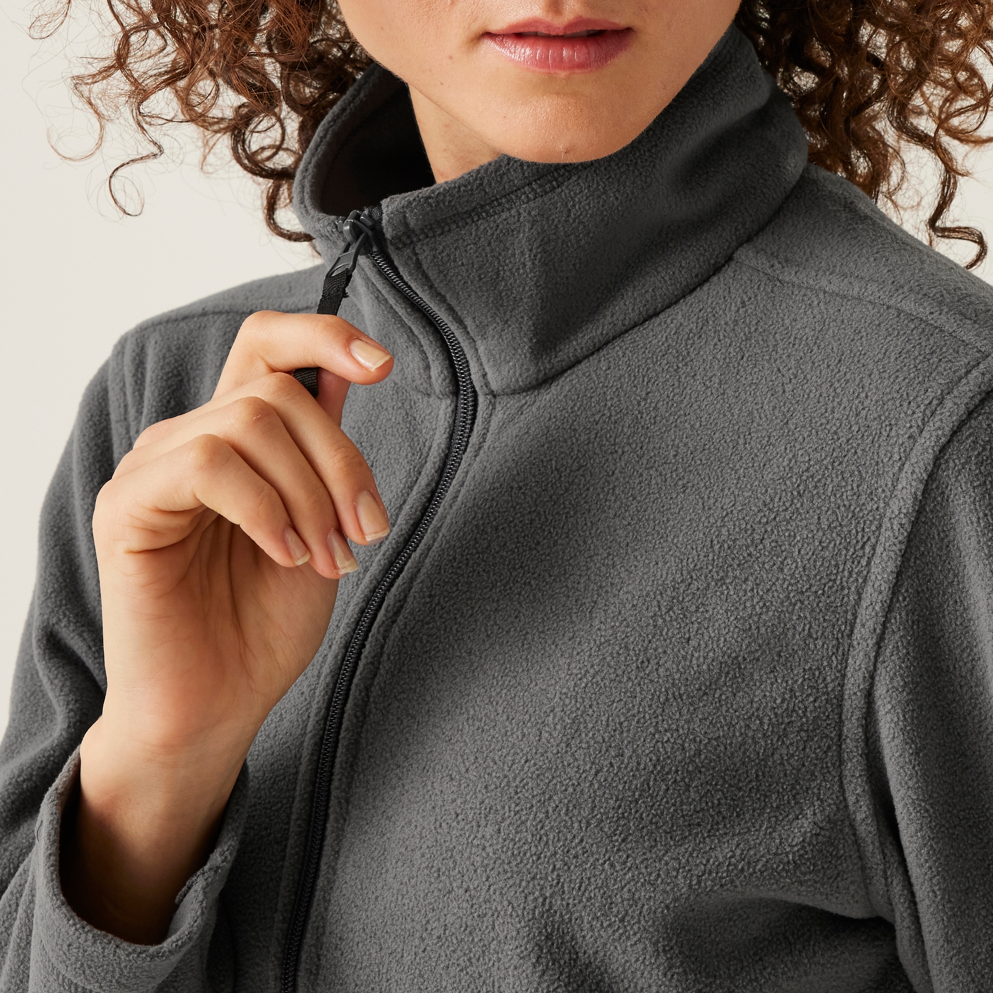 Women's Micro Lightweight Full Zip Fleece | Seal Grey