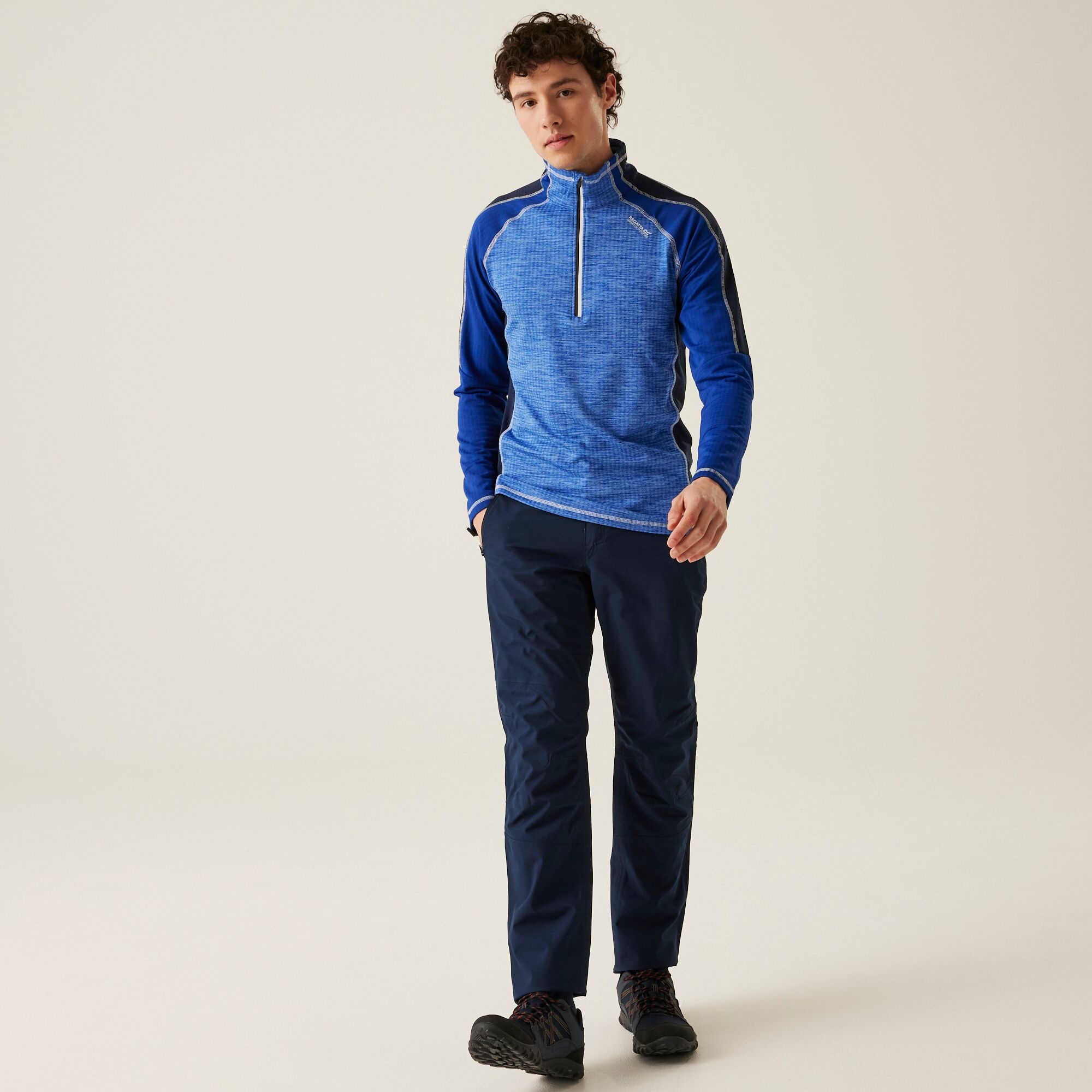 Men's Hepley Half Zip Lightweight Fleece | Strong Blue New Royal