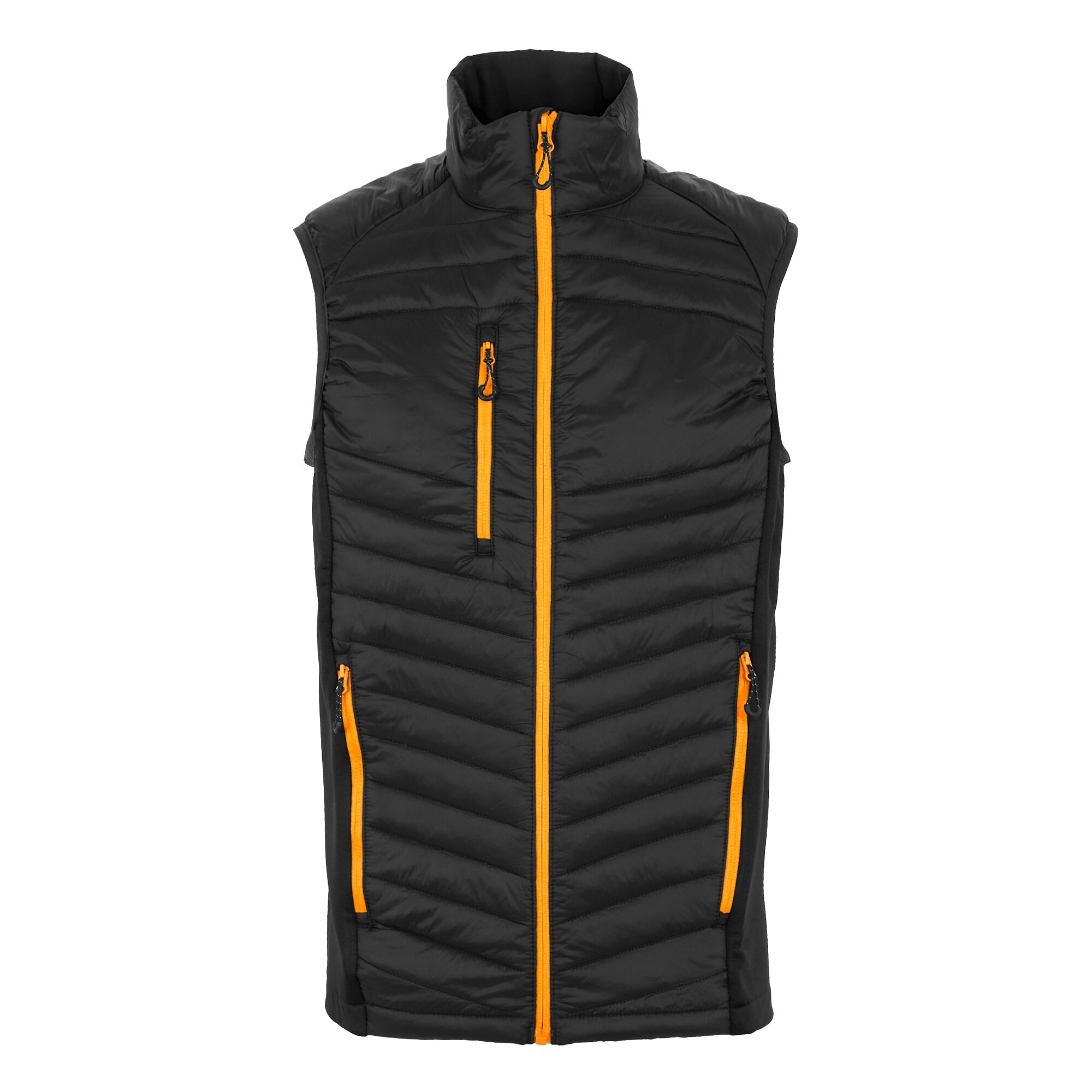 Men's Navigate Hybrid Bodywarmer | Black Orange Pop