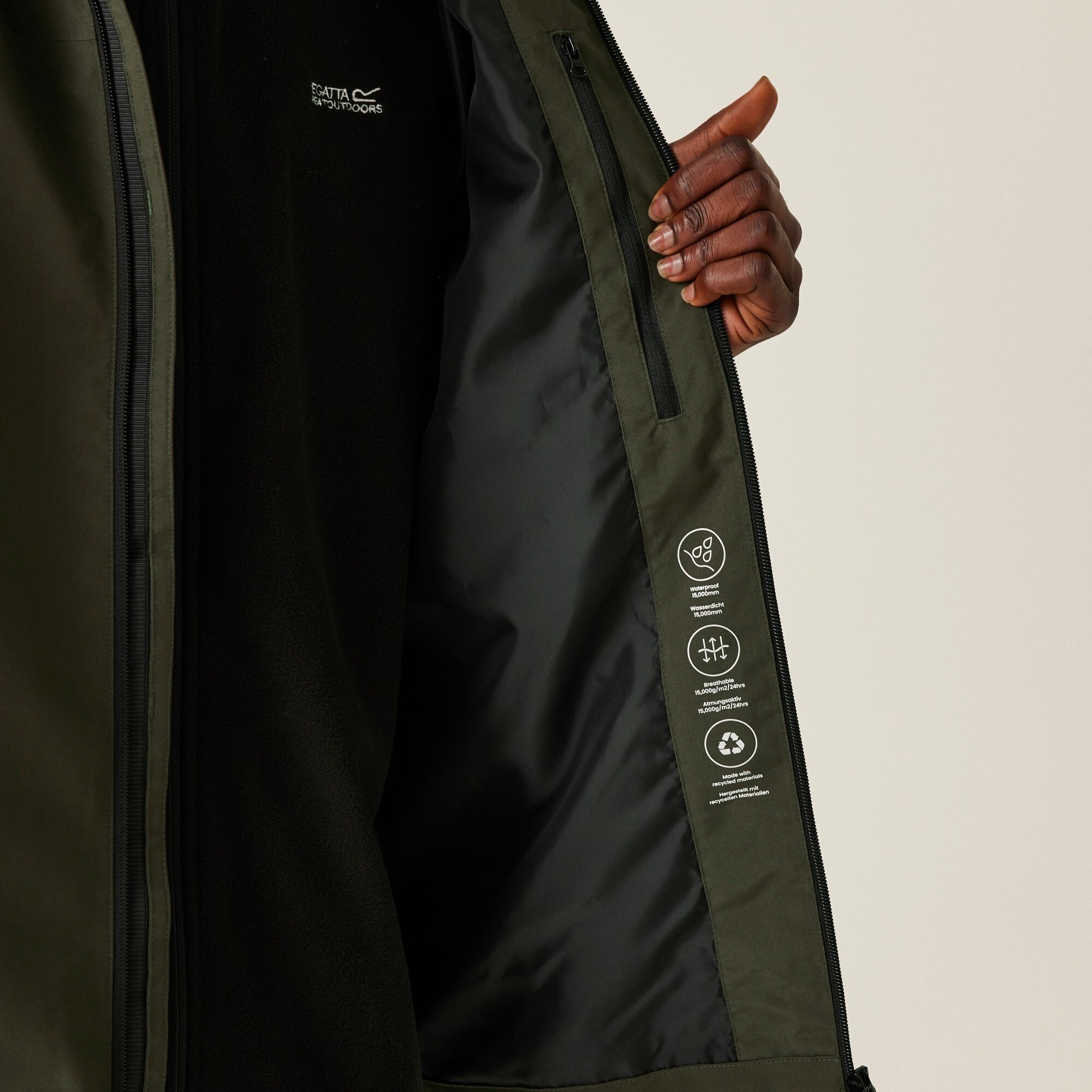 Men's Coriver IX 3-in-1 Jacket | Dark Khaki Black