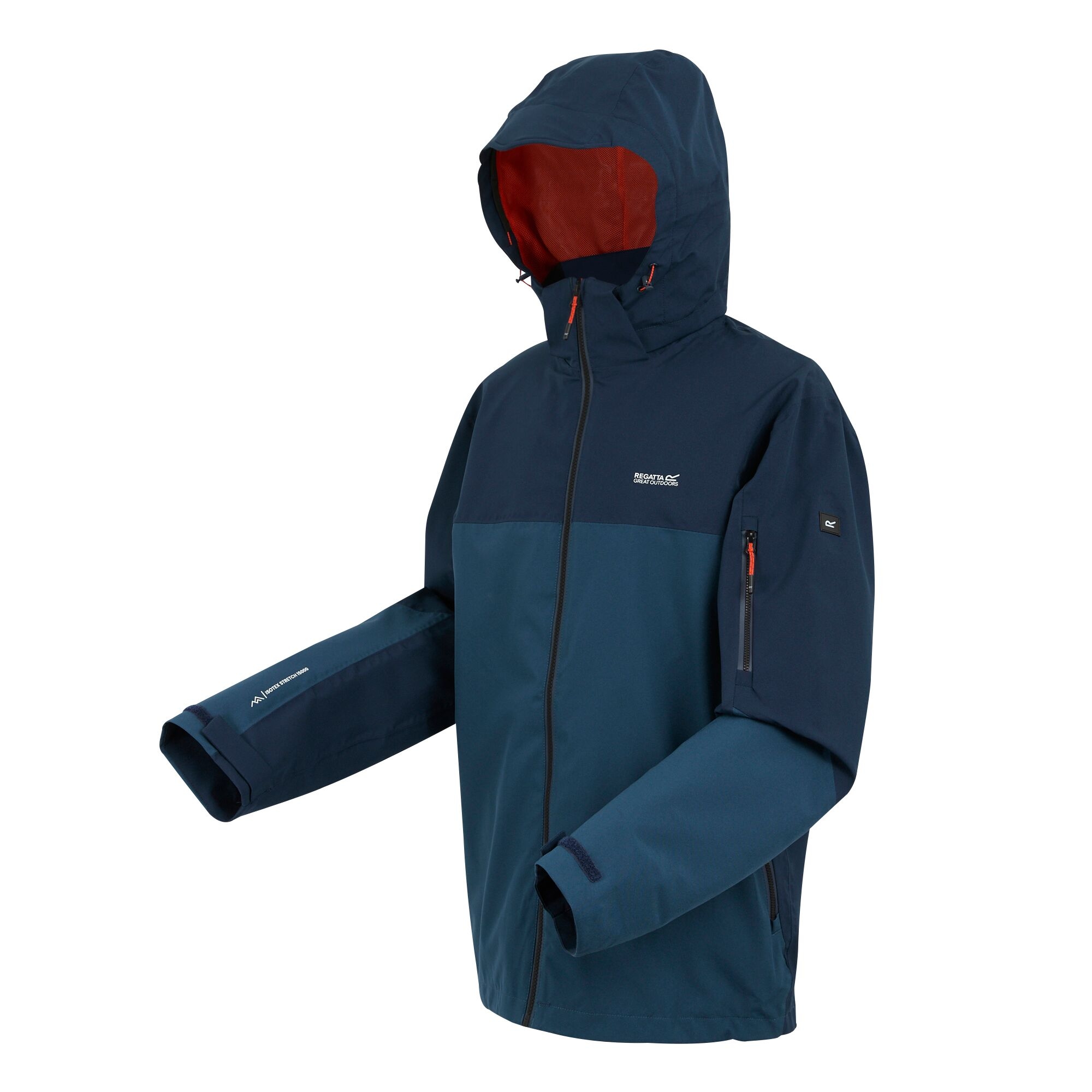Men's Bosfield III Waterproof Jacket | Moonlight Denim Navy Tangerine Tango