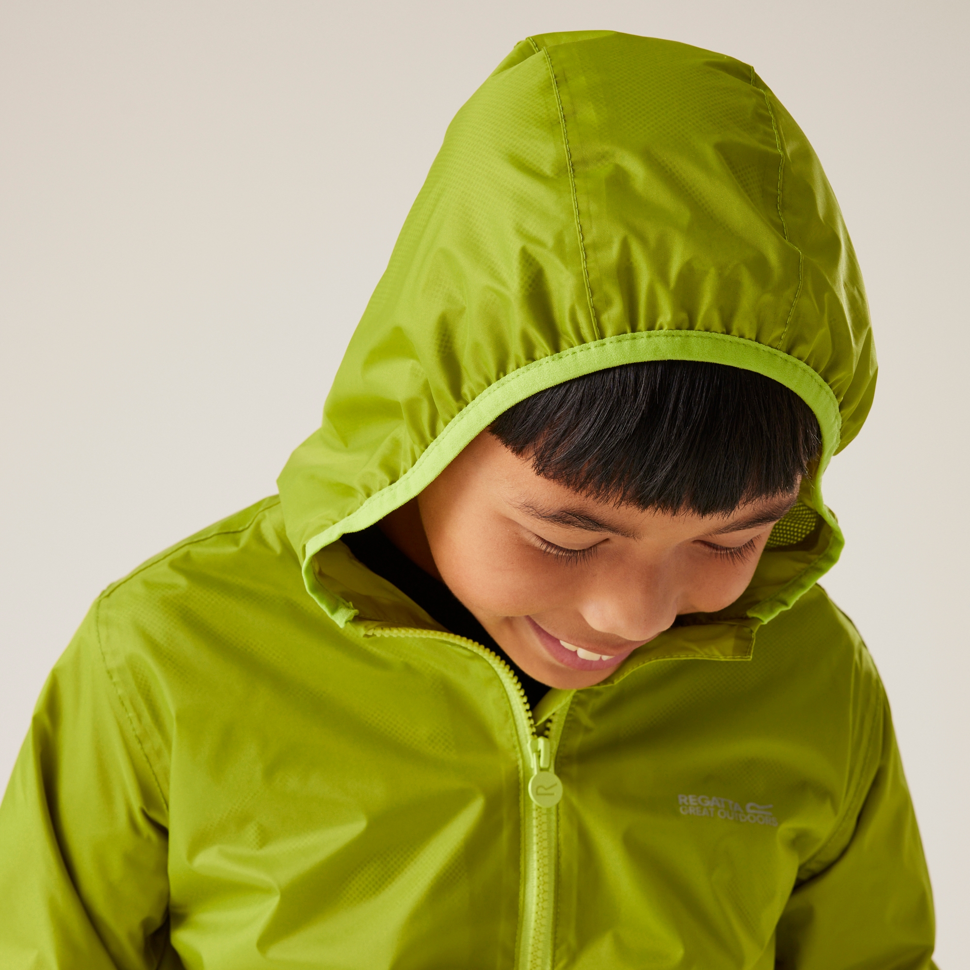 Kids' Lever II Waterproof Packaway Jacket | Grenoble Green Wild Lime