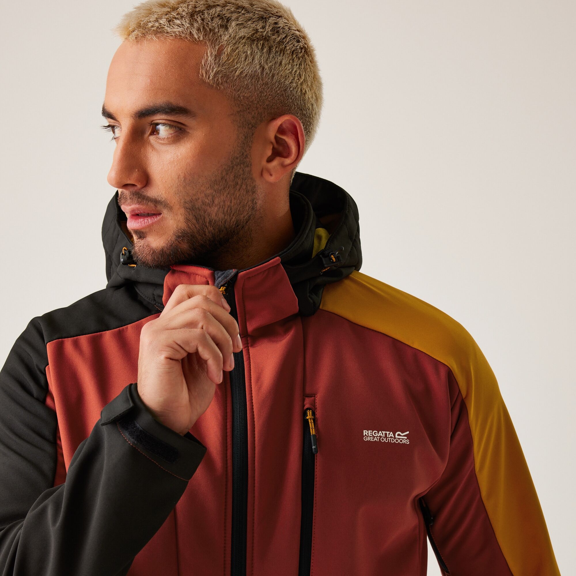 Men's Hewitts X Softshell Jacket | Red Ochre Black