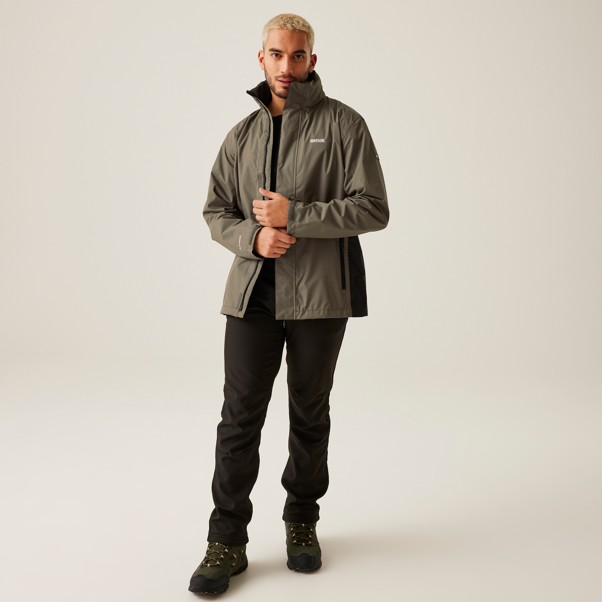 Men's Matt Waterproof Jacket | Crocodile Black