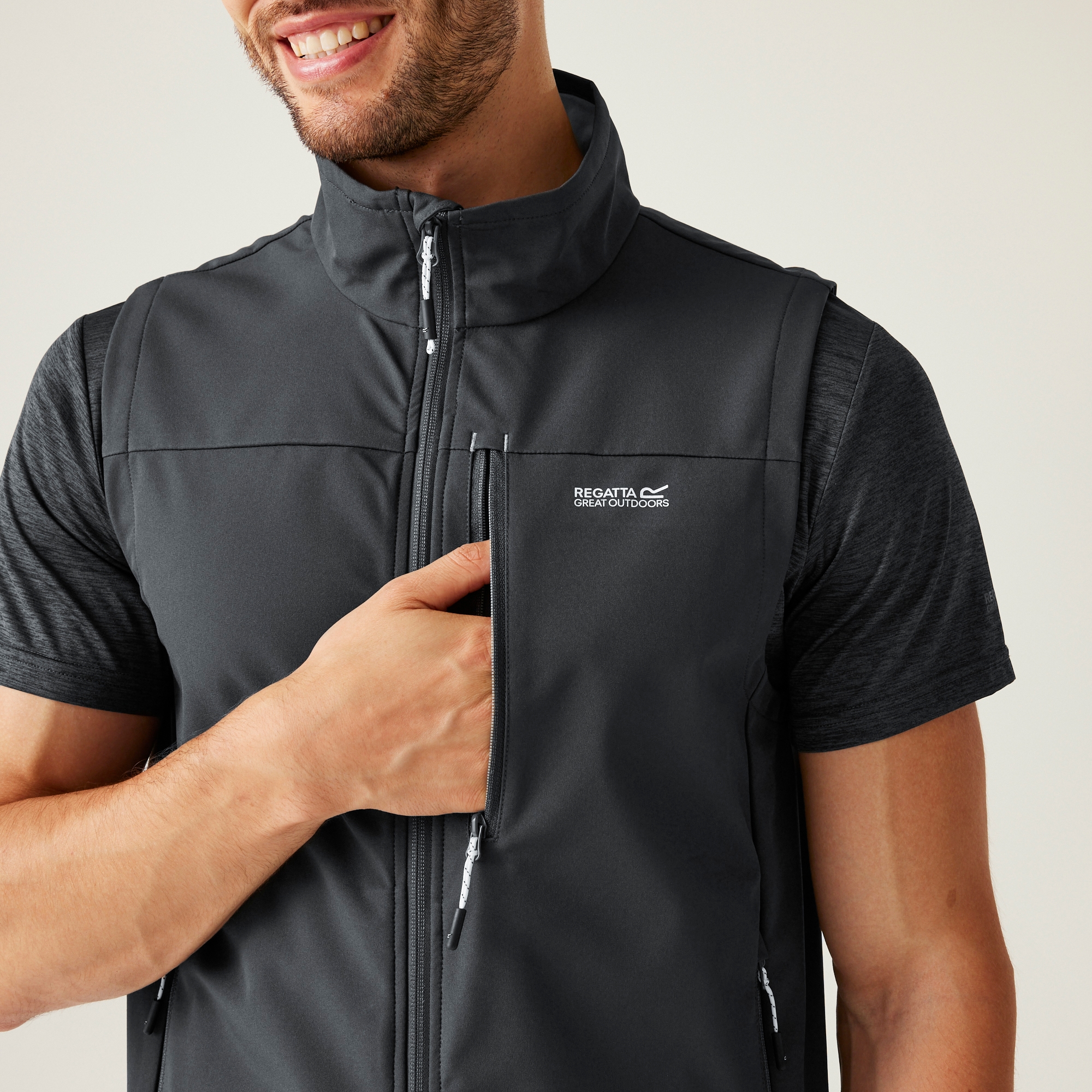 Men's Arana Softshell Gilet | Ash Glacier