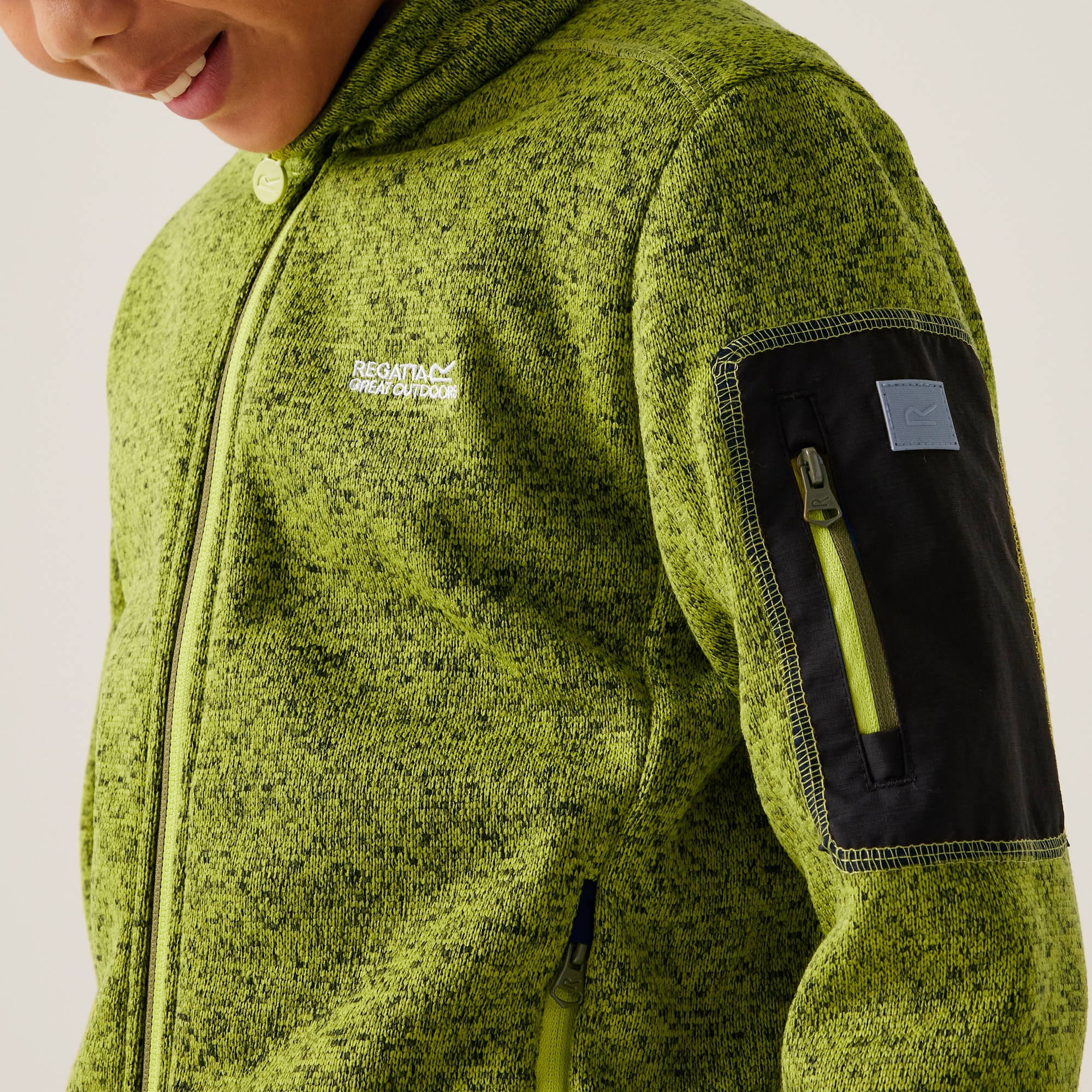 Kids' Newhill Full Zip Fleece | Grenoble Green Nephrite Green