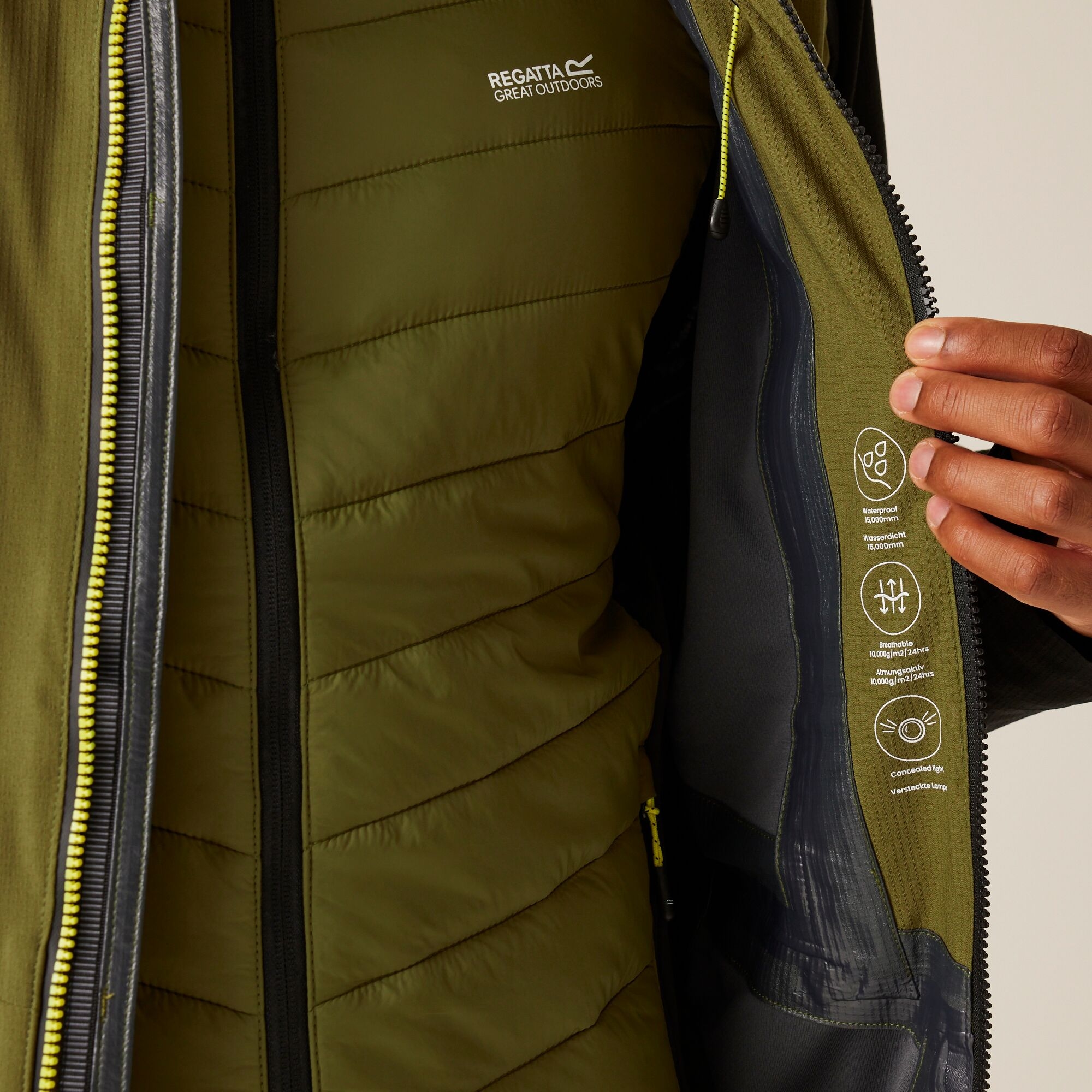 Men's Sacramento X 3-in-1 Jacket | Nephrite Green Black