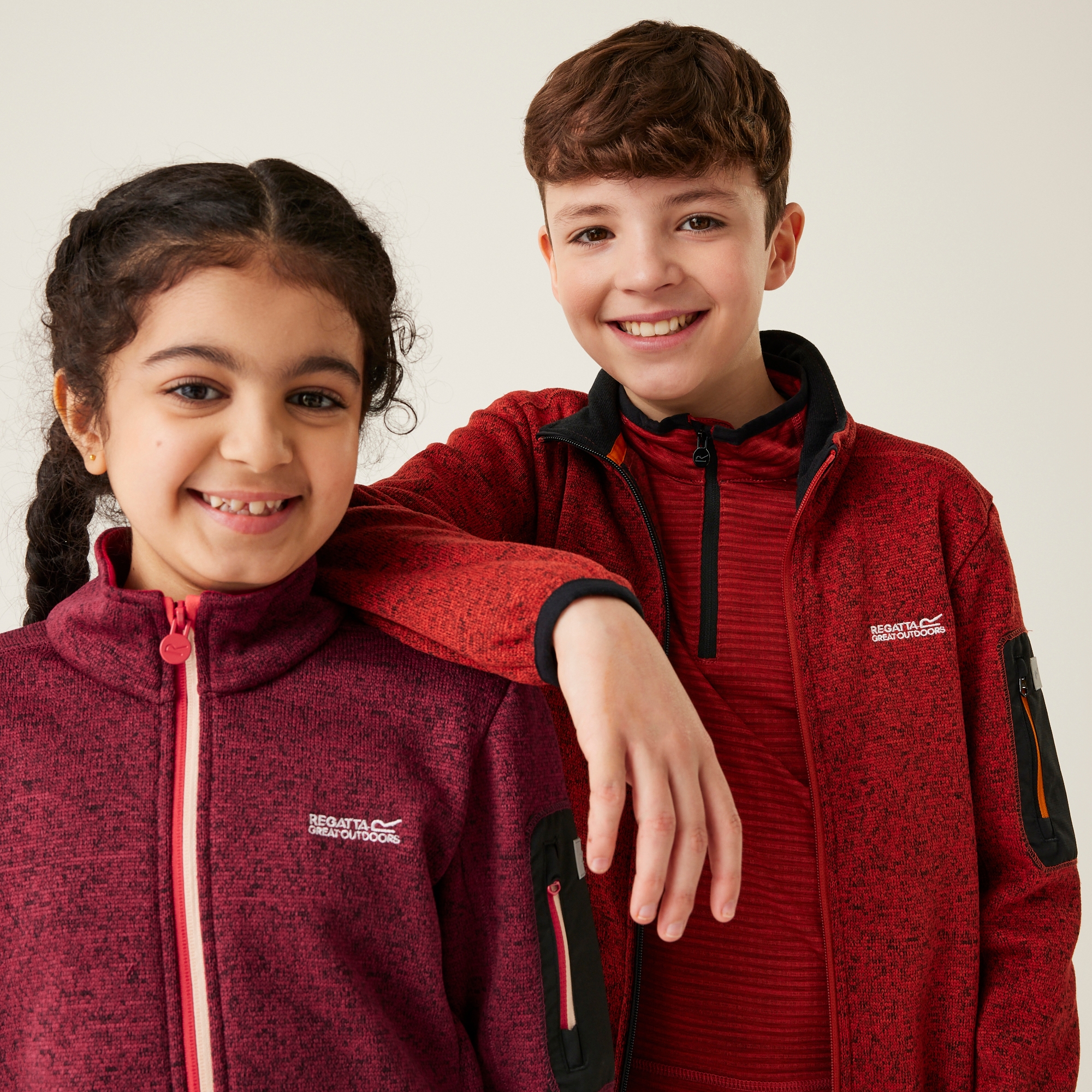 Kids' Newhill Full Zip Fleece | Rumba Red Red Sky