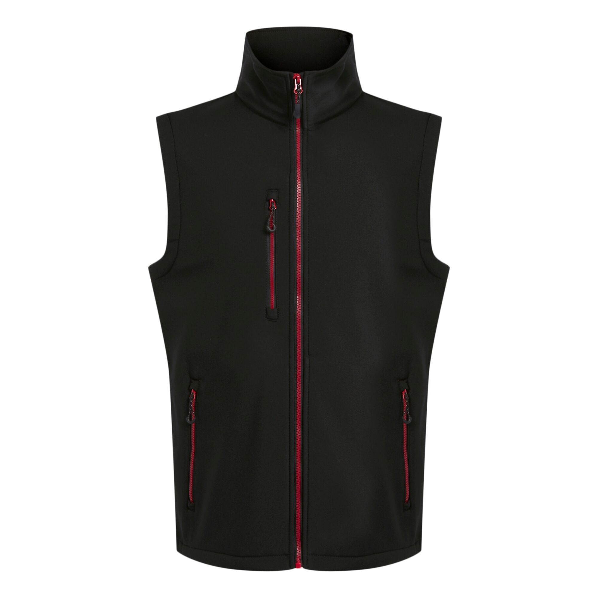 Men's Navigate 2 Layer Softshell Bodywarmer | Black Classic Red