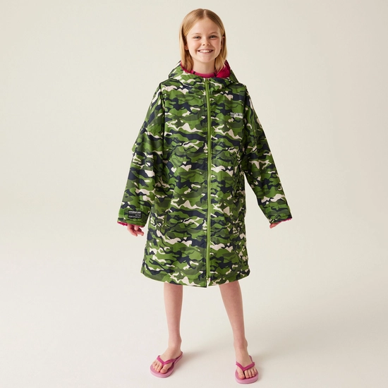 Junior Waterproof Changing Robe | Pink Potion Shell Pink