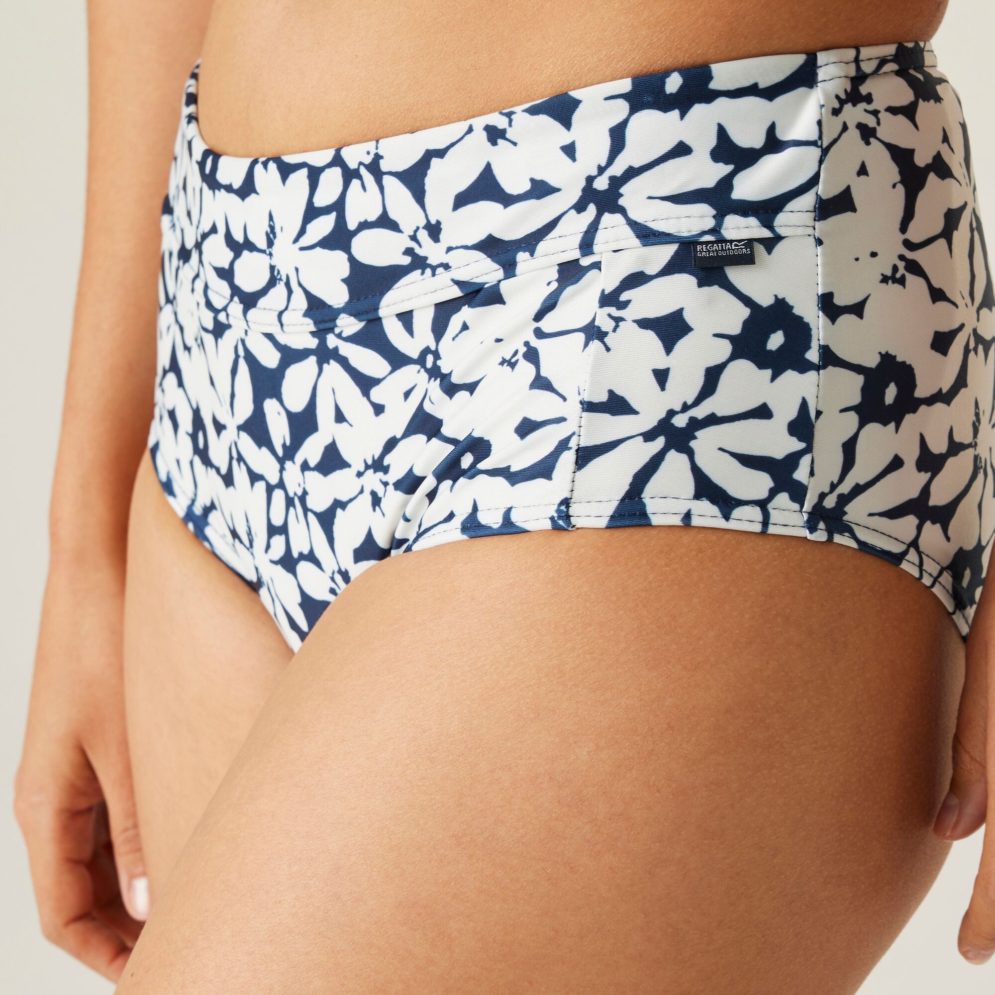 Women's Paloma Swim Brief | Navy White Large Floral