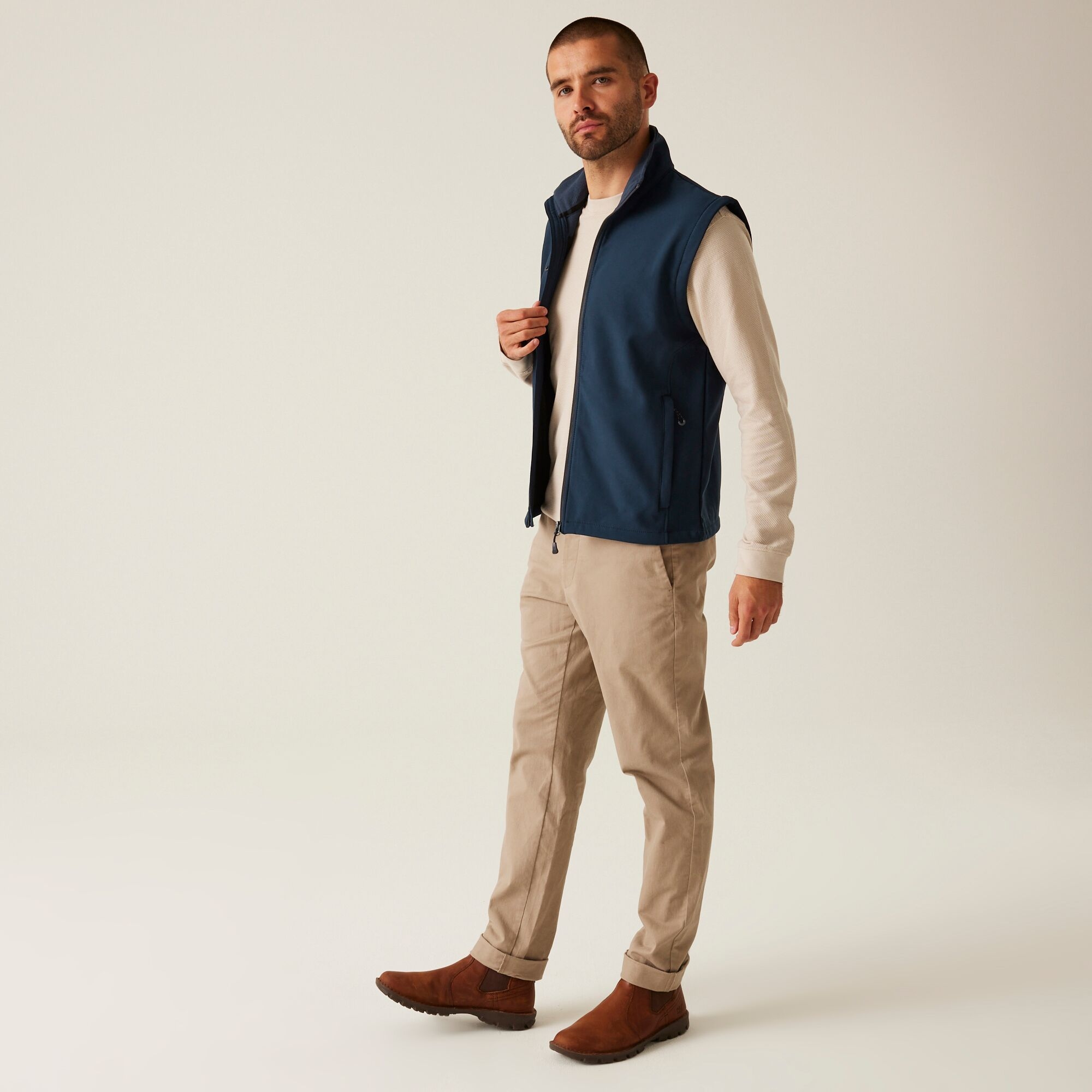 Men's Honestly Made Recycled Printable Softshell Bodywarmer | Navy