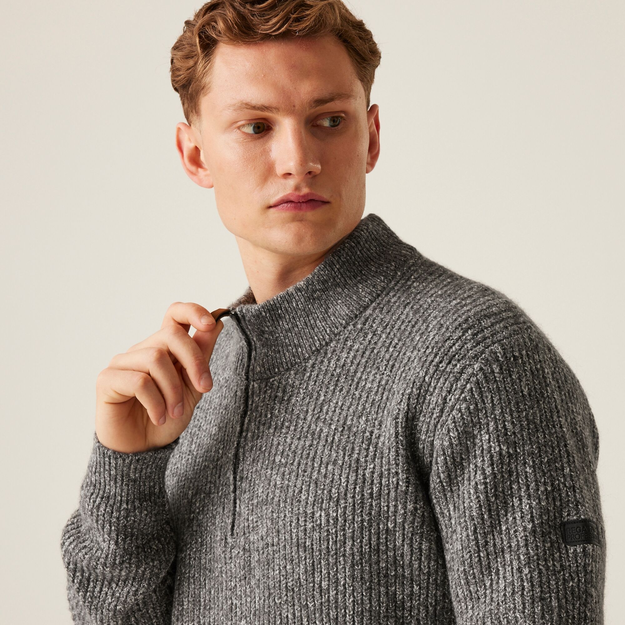 Men's Solomon Knitted Pullover | Dark Grey Marl