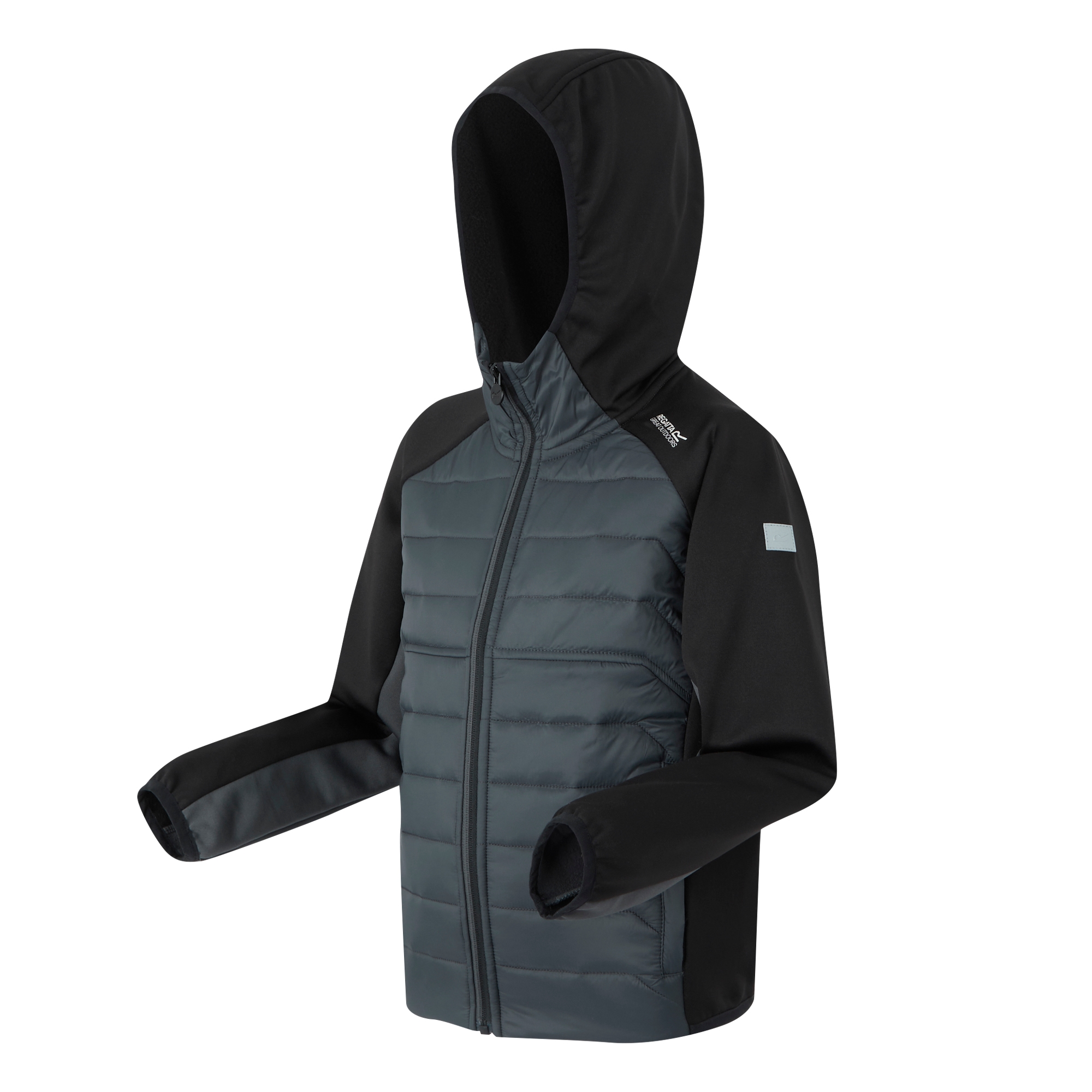 Kids' Kielder IX Hybrid Jacket | Black Seal Grey