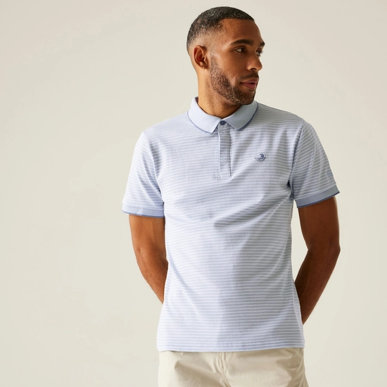 Men's Tiver Polo Shirt | Navy Stone White Stripe