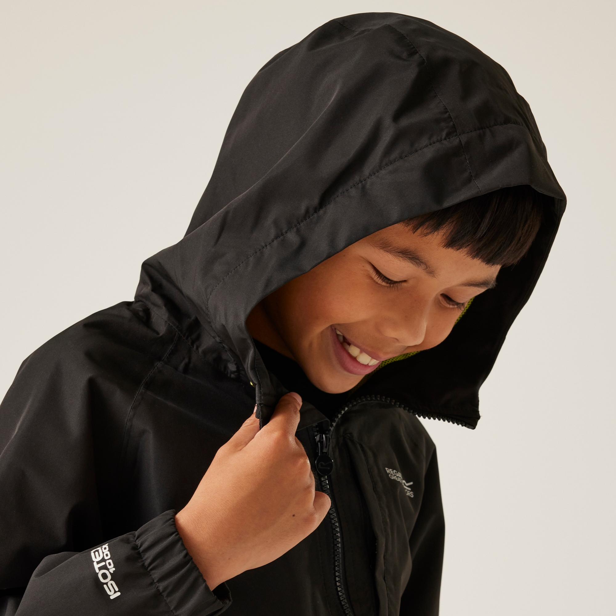 Kids' Hanleigh II Waterpoof Jacket | Black Nephrite Green Grenoble Green